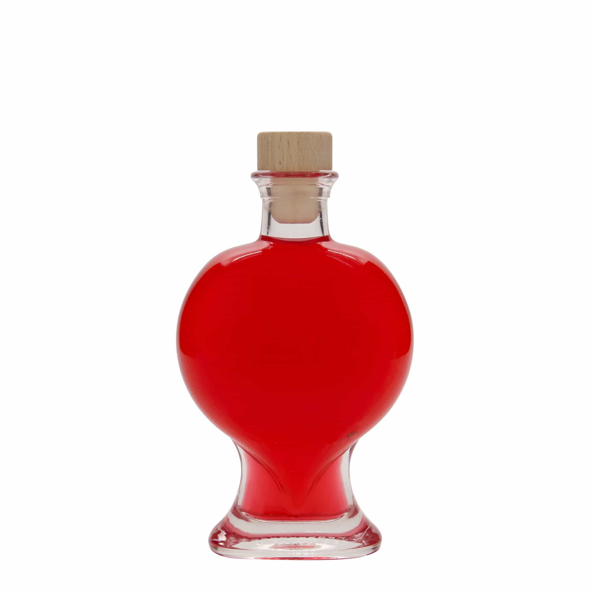200 ml üvegpalack 'Szív', nyílás: parafa