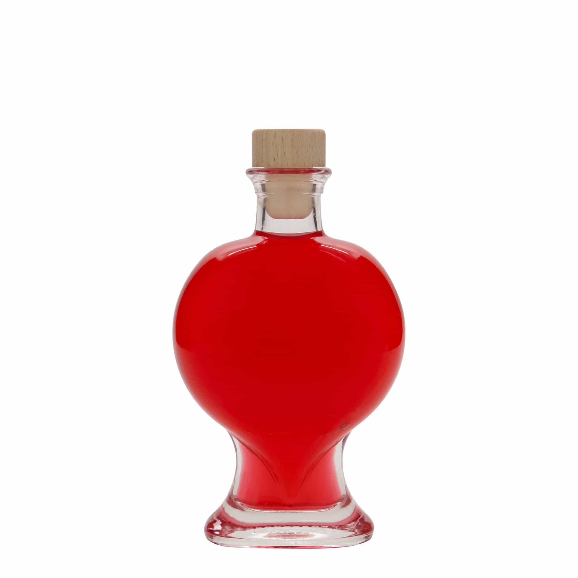 200 ml üvegpalack 'Szív', nyílás: parafa