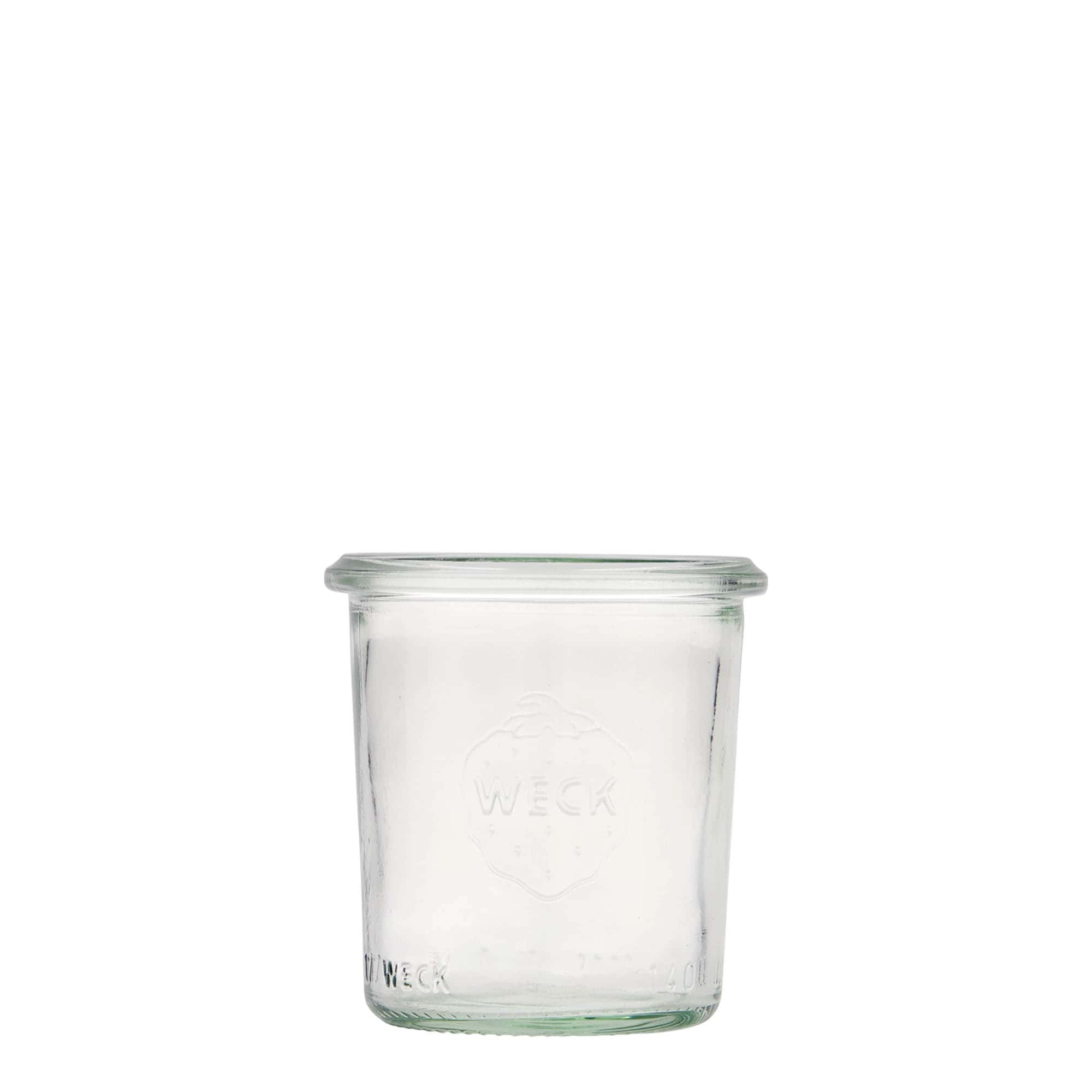 140 ml WECK-tölcsérüveg, nyílás: kerek perem