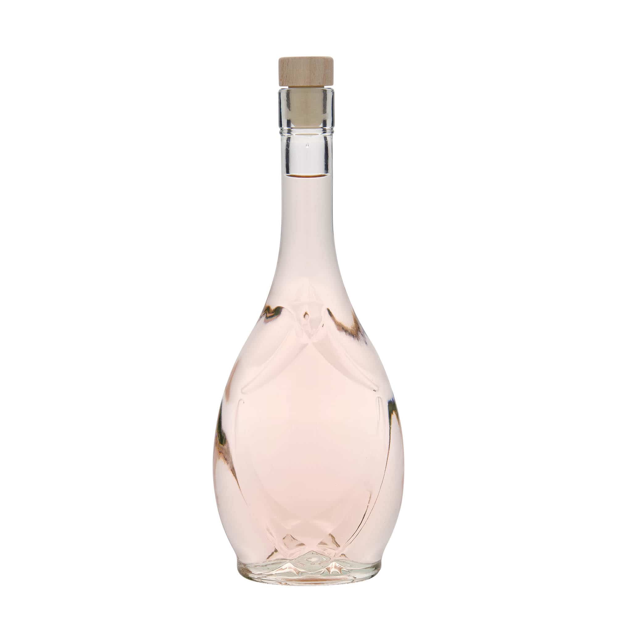 500 ml üvegpalack 'Saragossa', ovális, nyílás: parafa