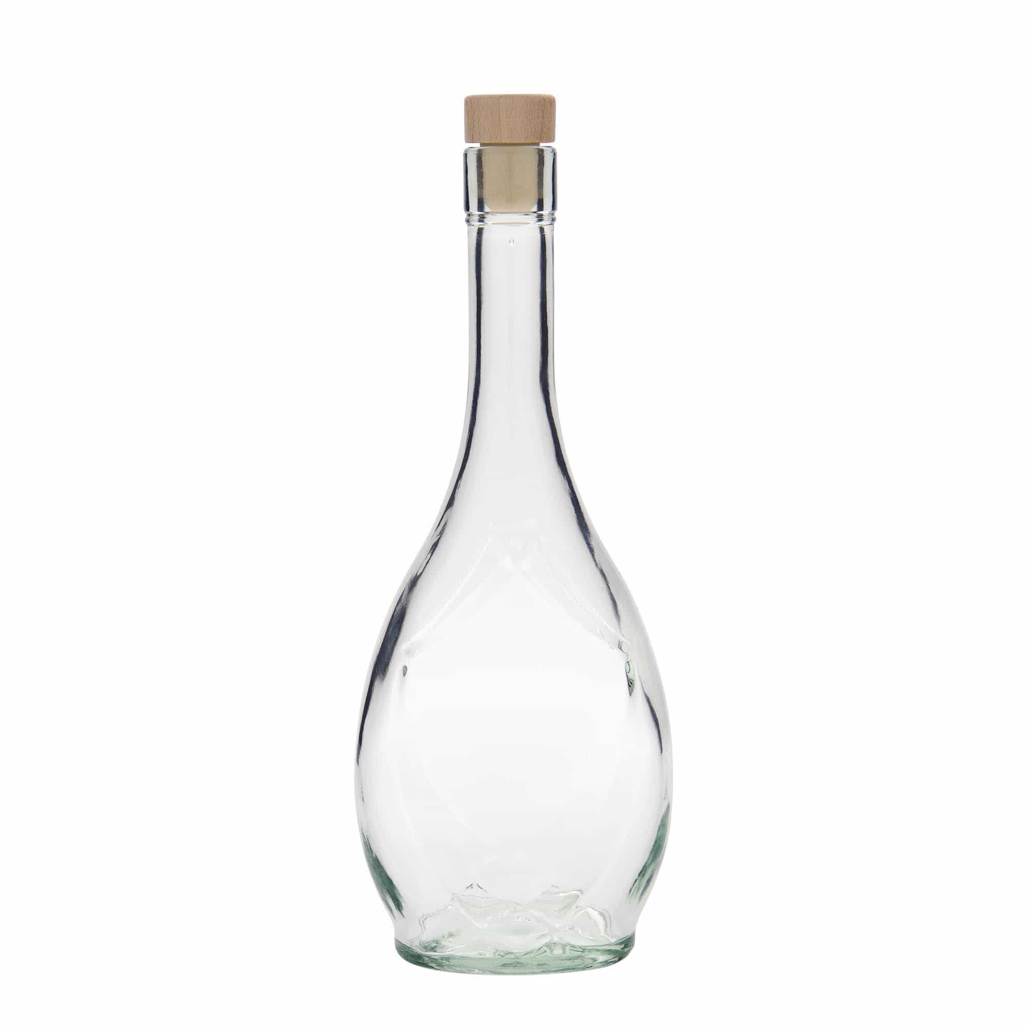 500 ml üvegpalack 'Saragossa', ovális, nyílás: parafa