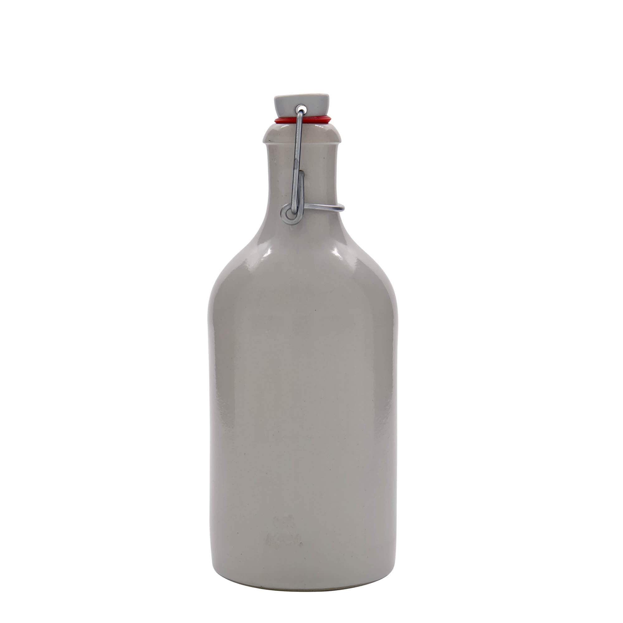500 ml agyagedény, kőedény, fehér, száj: patentzár