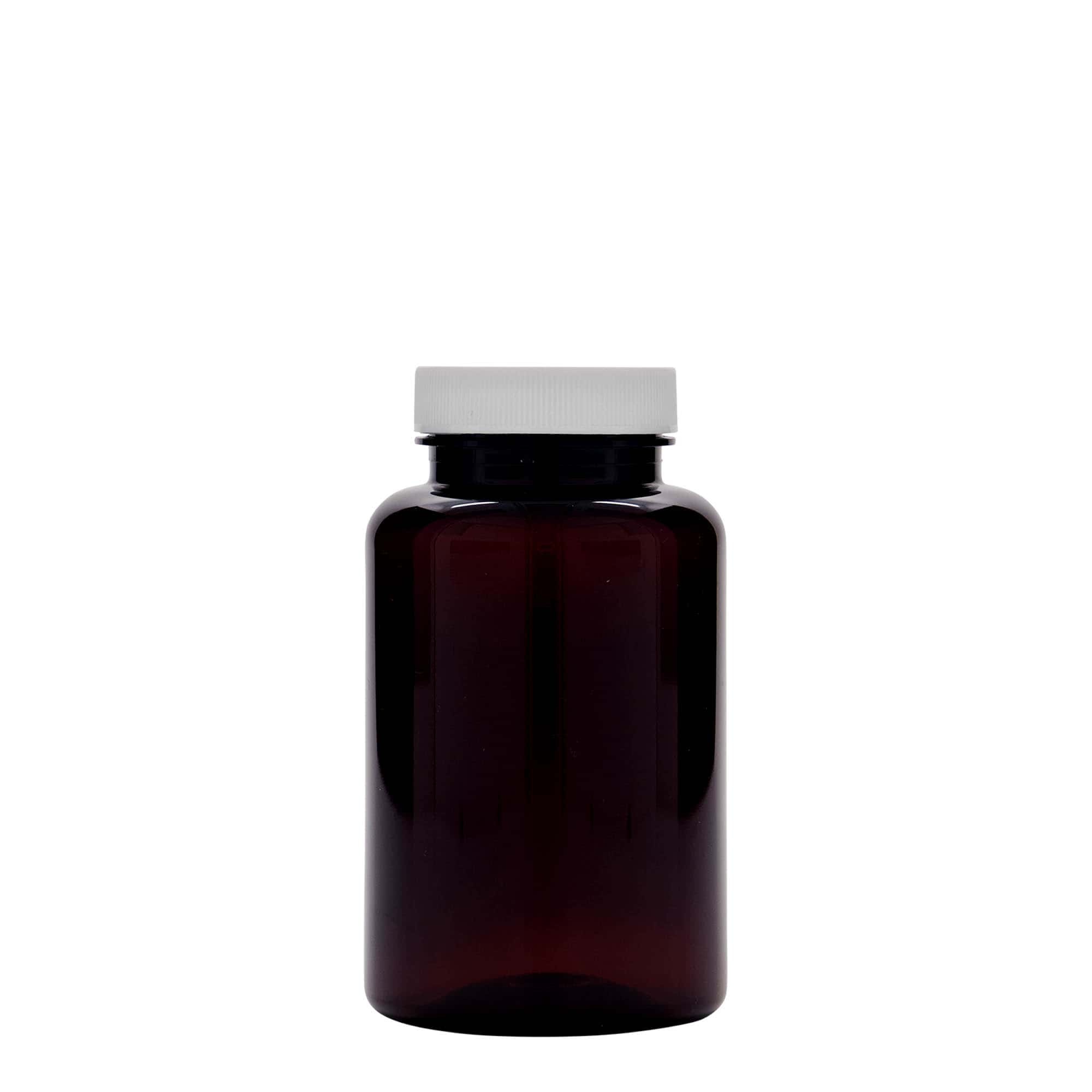 250 ml-es PET-flakon, műanyag, barna, szájnyílás: GPI 45/400