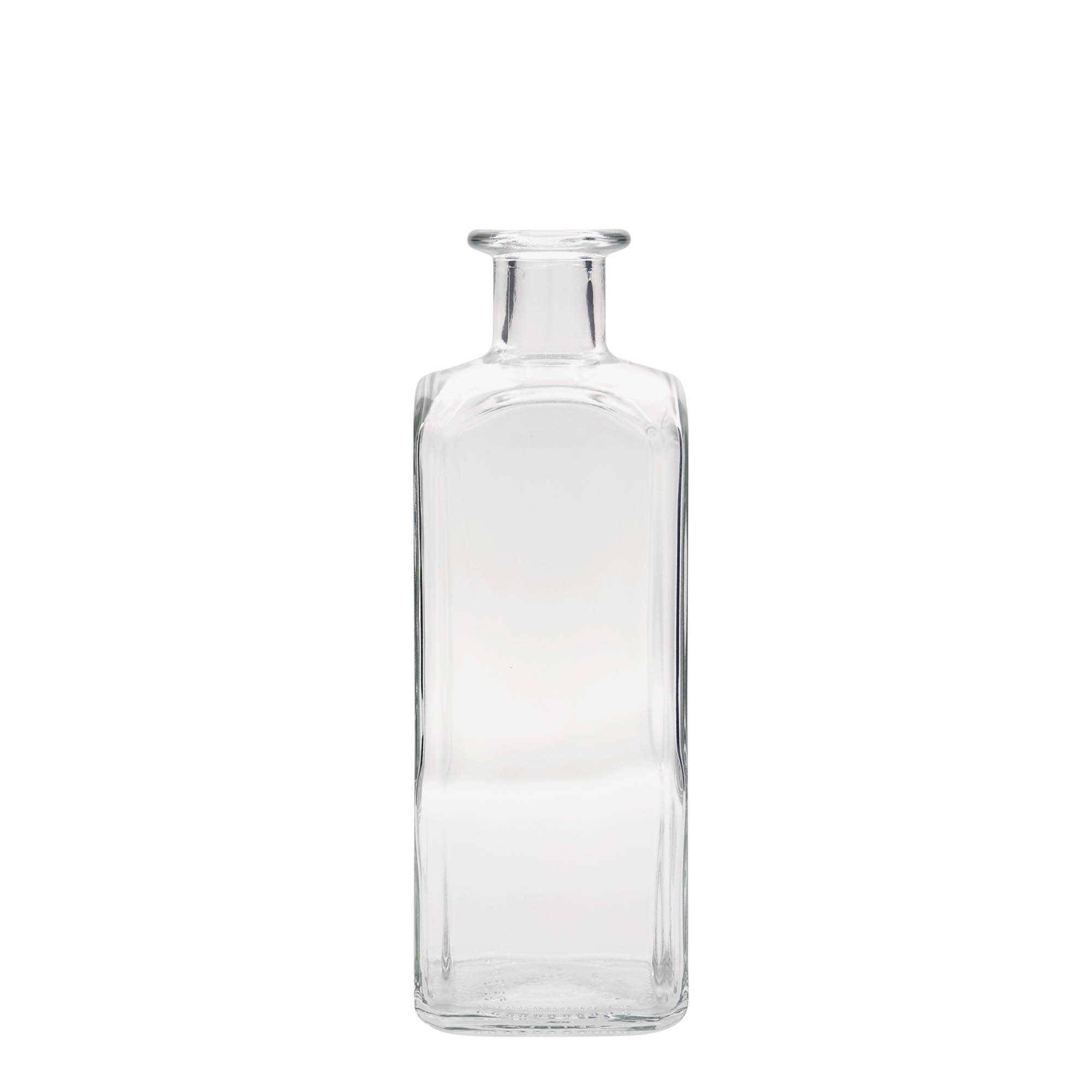 500 ml üvegpalack Apotheker Carré, négyzet alakú, nyílás: parafa