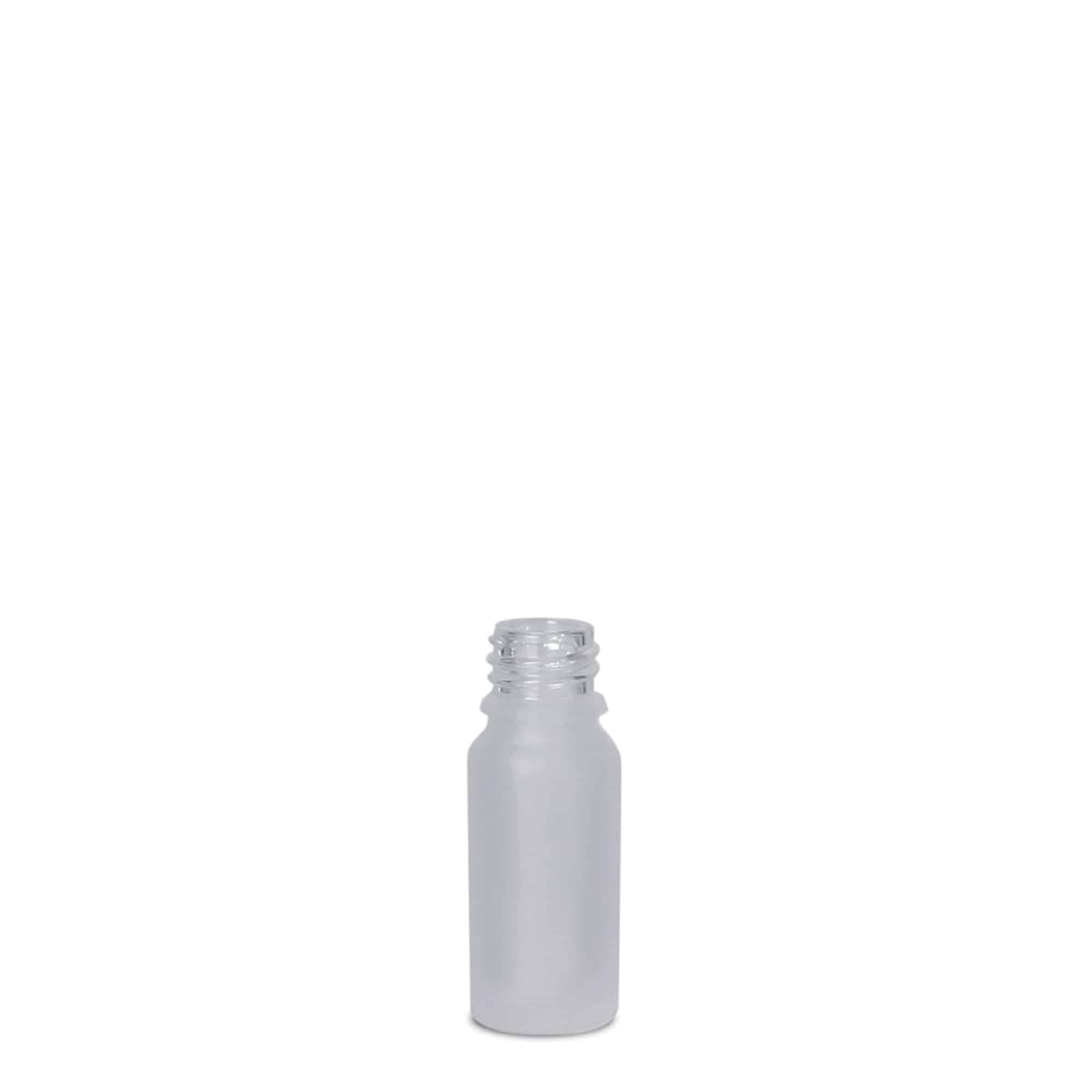 10 ml orvosi üveg, üveg, mattított, nyílás: DIN 18