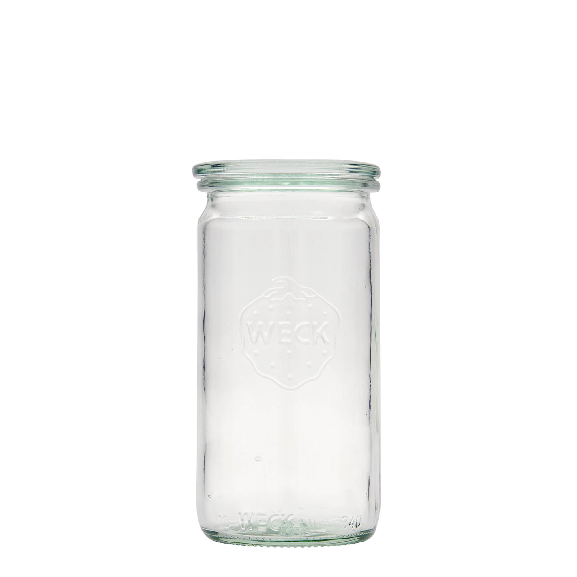 340 ml WECK-hengeres üveg, nyílás: kerek perem