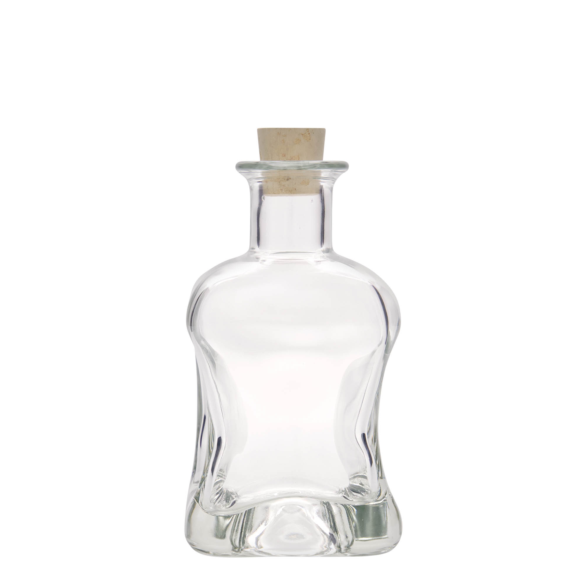 350 ml üveges palack 'Dublin', négyzet alakú, nyak: parafa