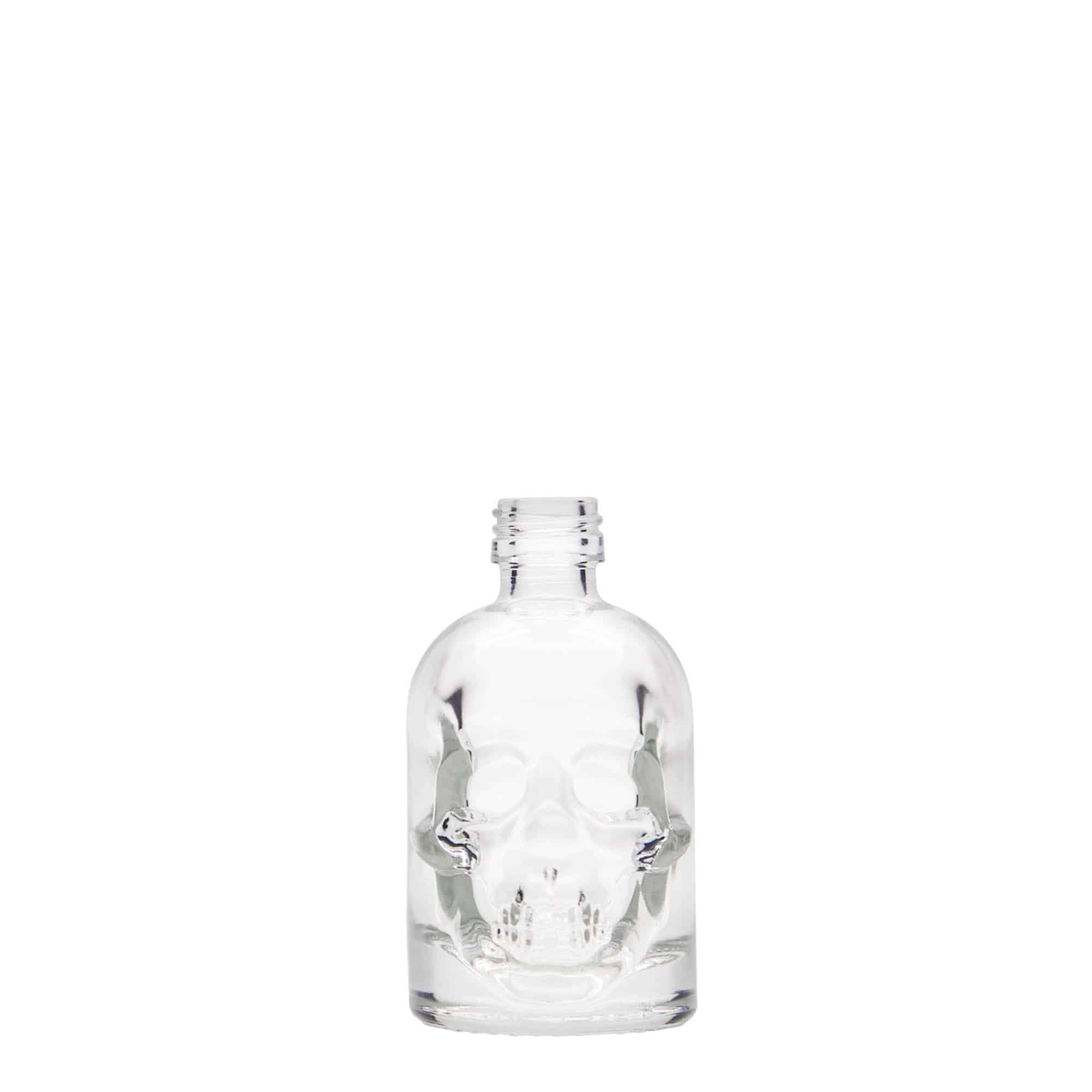 50 ml-es üvegpalack 'Totenkopf', szájnyílás: PP 18 50 ml-es üvegpalack 'Totenkopf', szájnyílás: PP 18