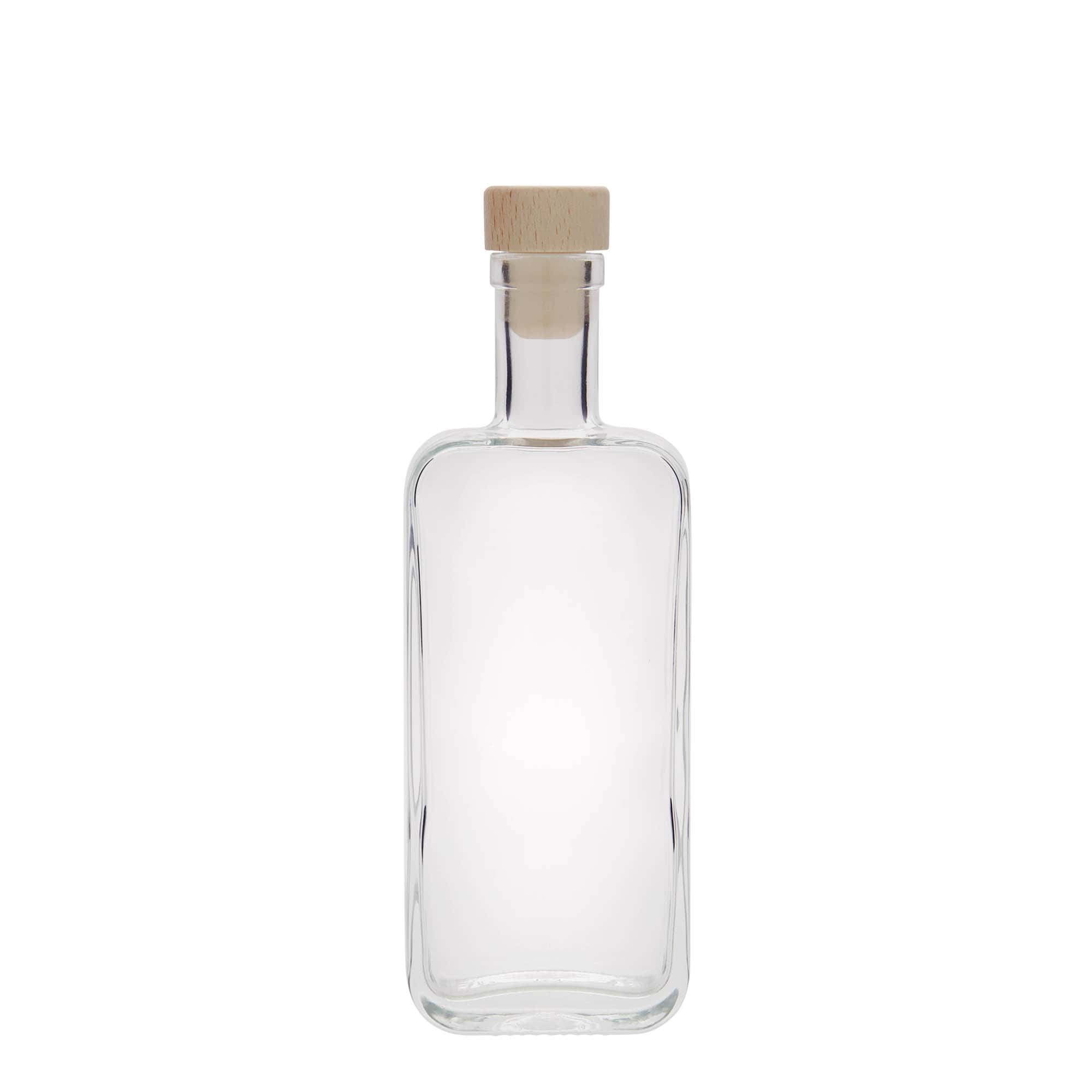200 ml üvegpalack 'Nice', téglalap alakú, nyílás: parafa