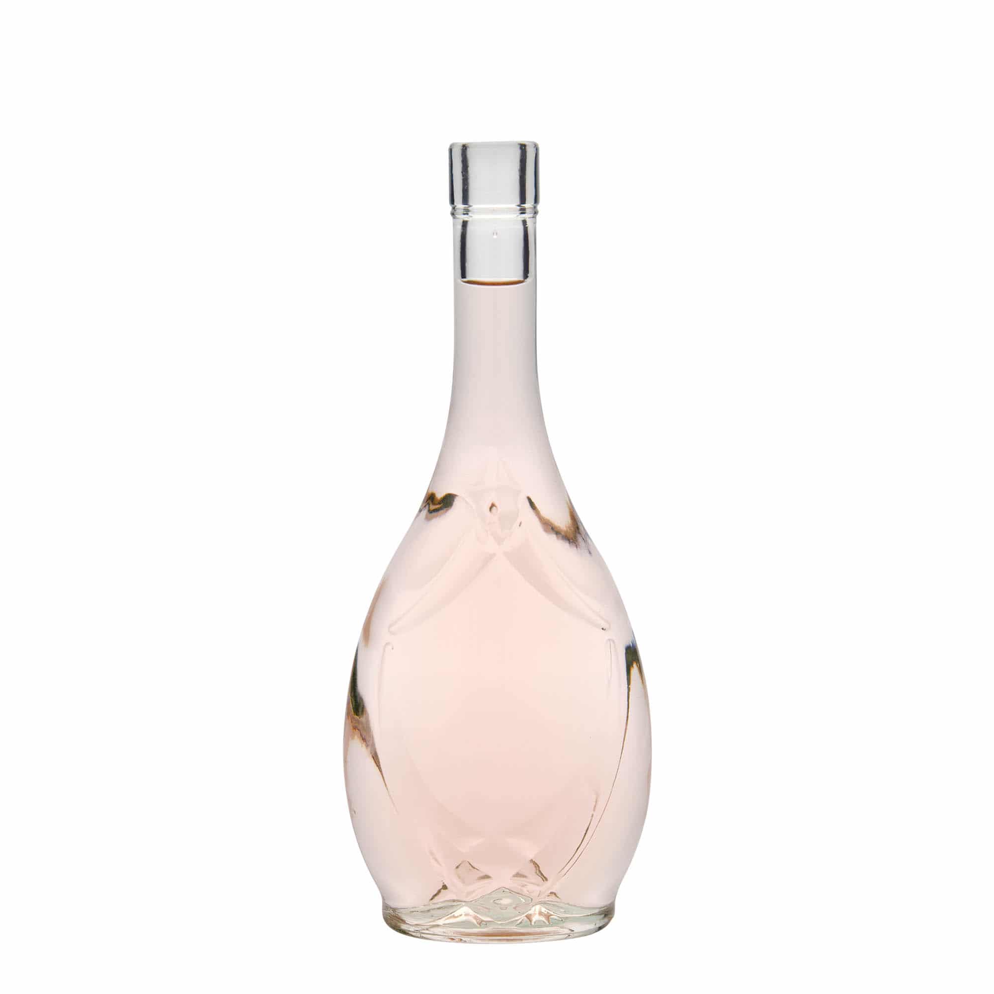 500 ml-es üvegpalack 'Saragossa', ovális, szájnyílás: parafadugó