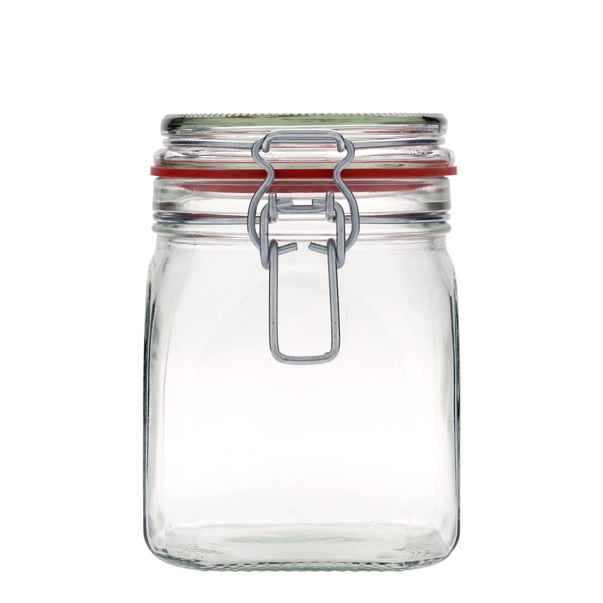 900 ml drótkapcsos üveg, négyzet alakú, nyílás: drótkapcsos zárás