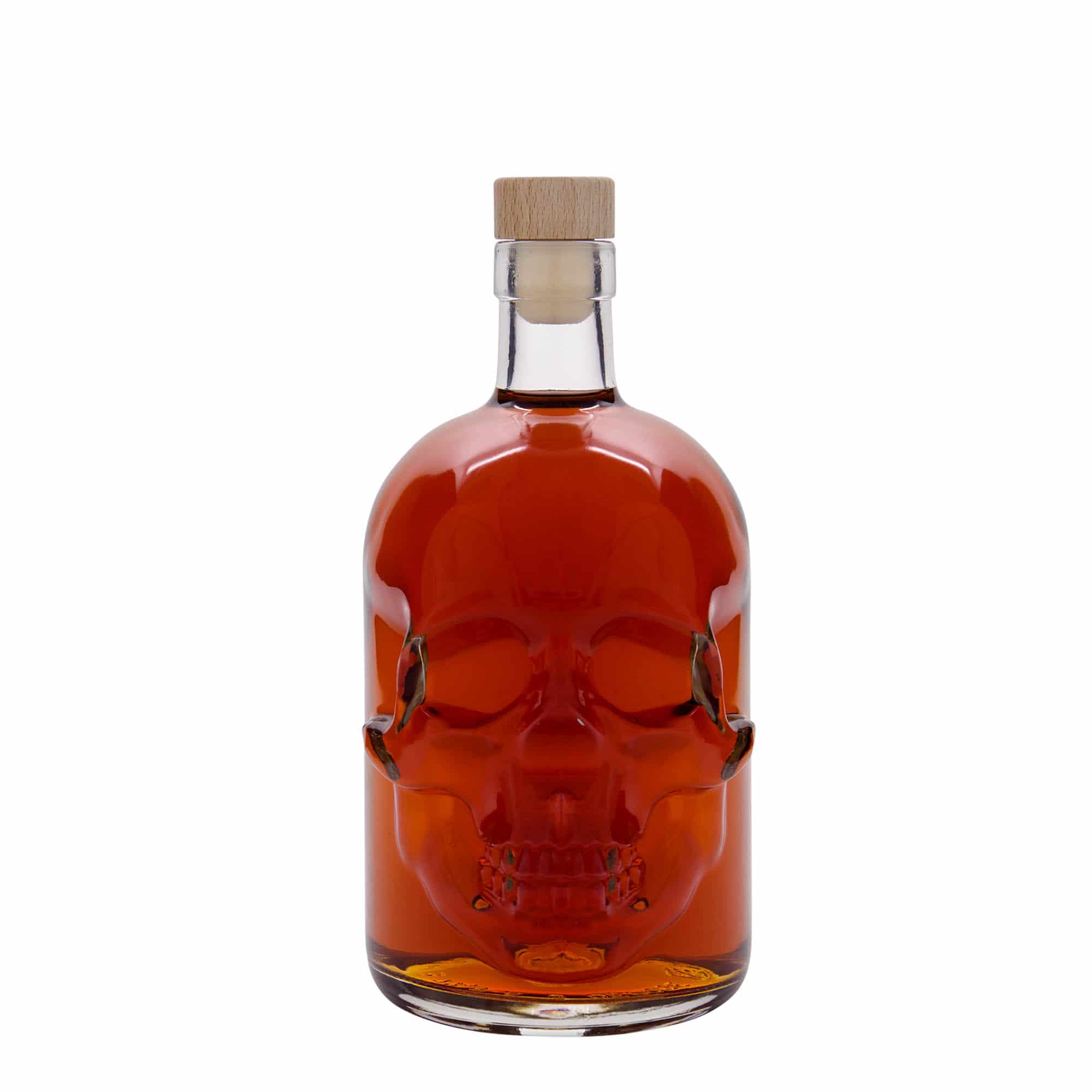 700 ml-es üvegpalack ’Totenkopf', szájnyílás: parafadugó