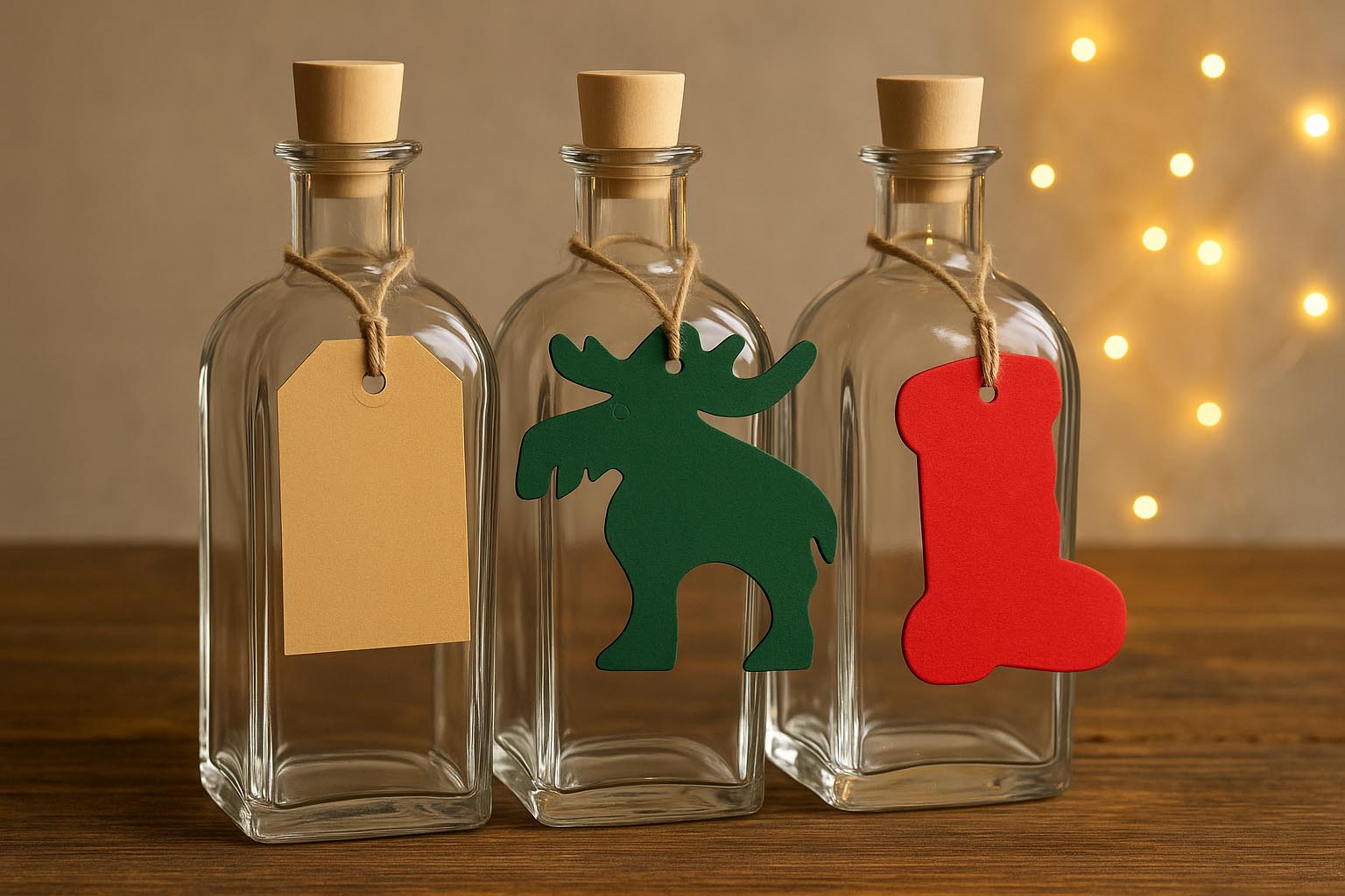 Téglalap alakú függőcímke, barna Téglalap alakú függőcímke, barna