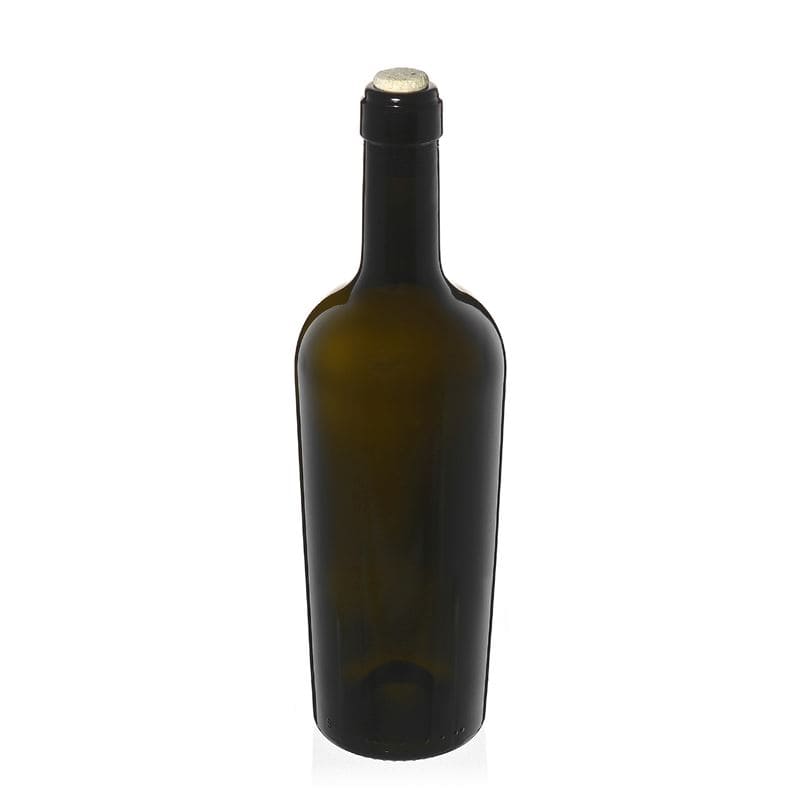 750 ml borosüveg 'Imperiale', antikzöld, száj: parafa