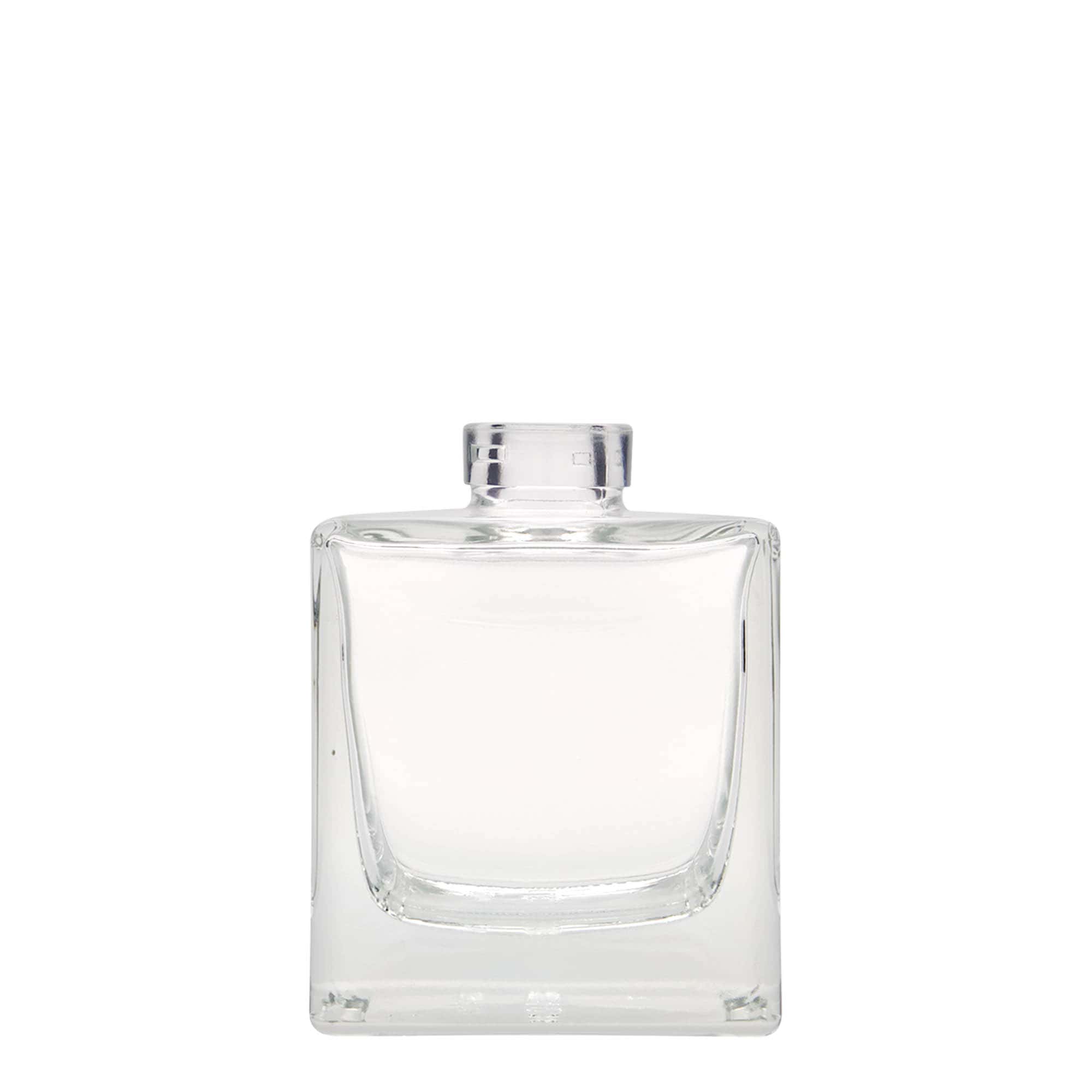 200 ml üvegpalack 'Cube', négyzet alakú, nyílás: parafa