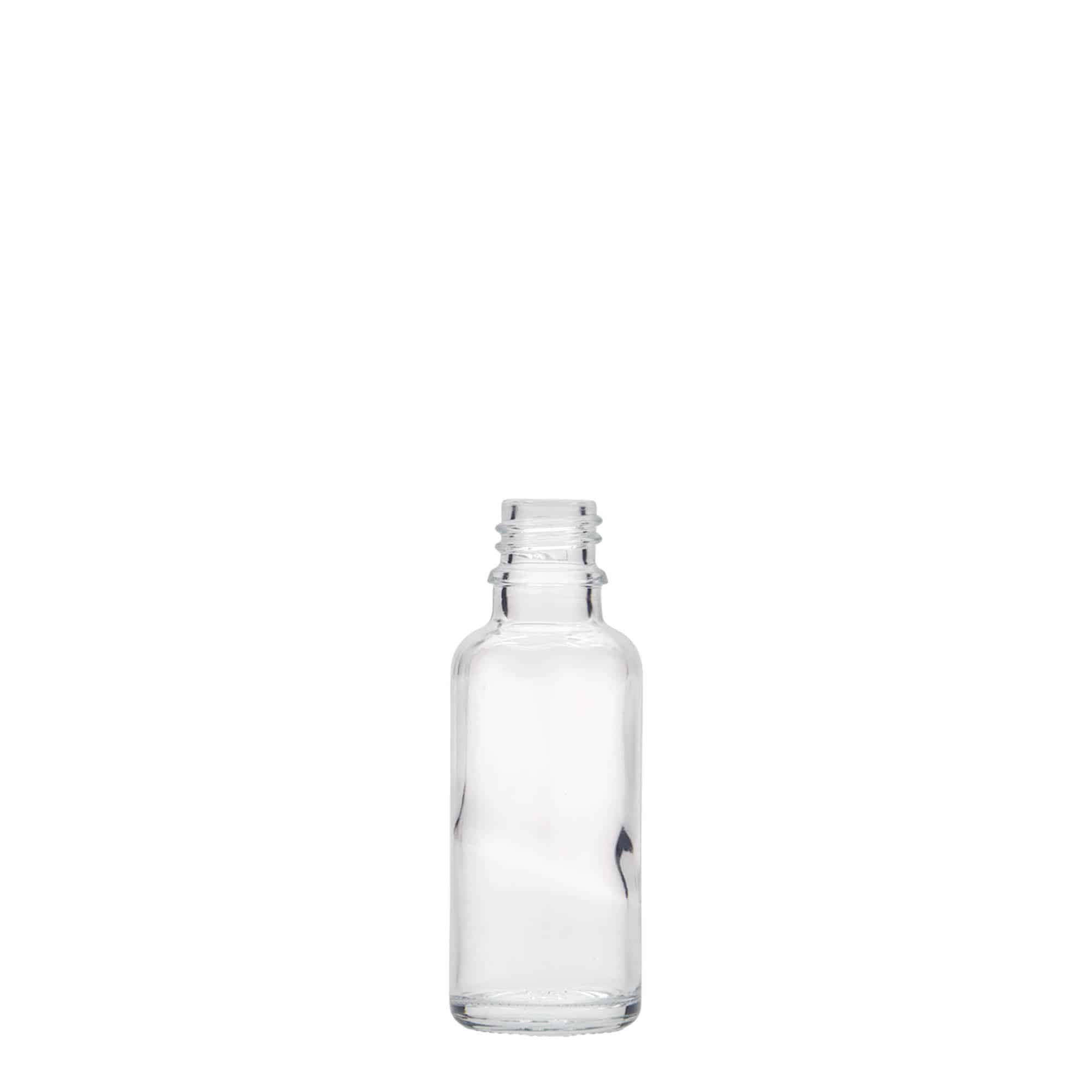 30 ml-es patikai üveg, üveg, szájnyílás: DIN 18 30 ml-es patikai üveg, üveg, szájnyílás: DIN 18