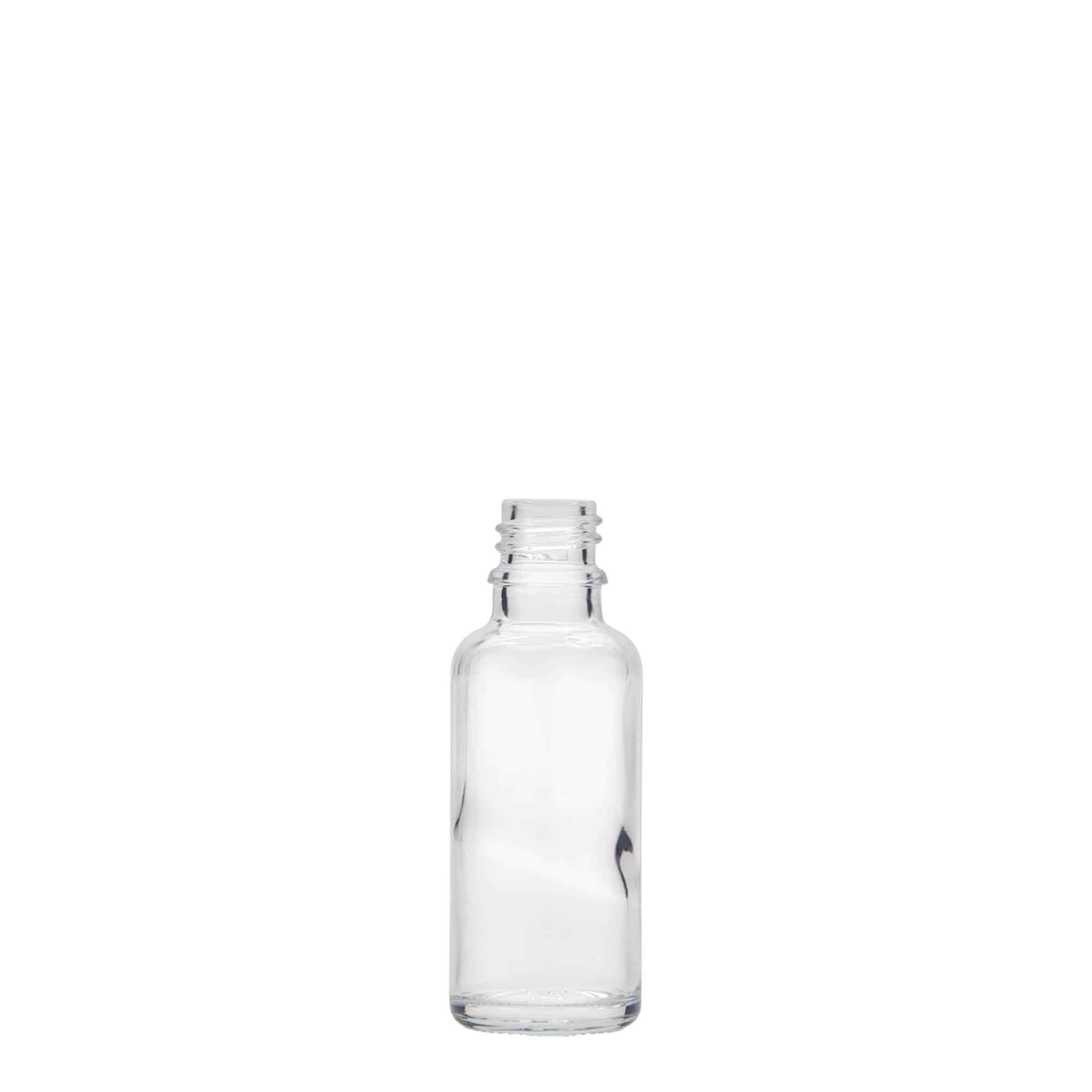 30 ml orvosi üveg, üveg, nyílás: DIN 18
