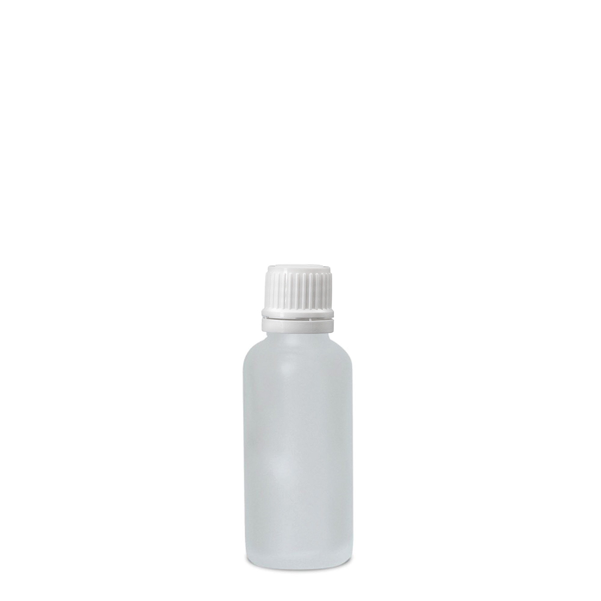 30 ml orvosi üveg, üveg, jegesített, nyílás: DIN 18 30 ml orvosi üveg, üveg, jegesített, nyílás: DIN 18