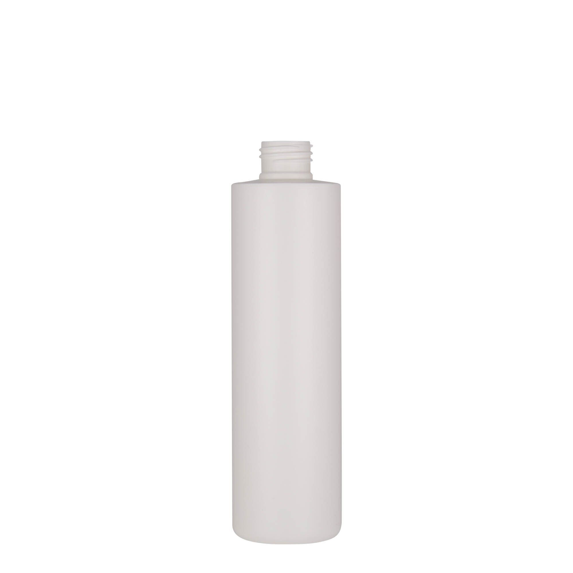 250 ml műanyag palack 'Pipe', HDPE, fehér, nyílás: 24/410