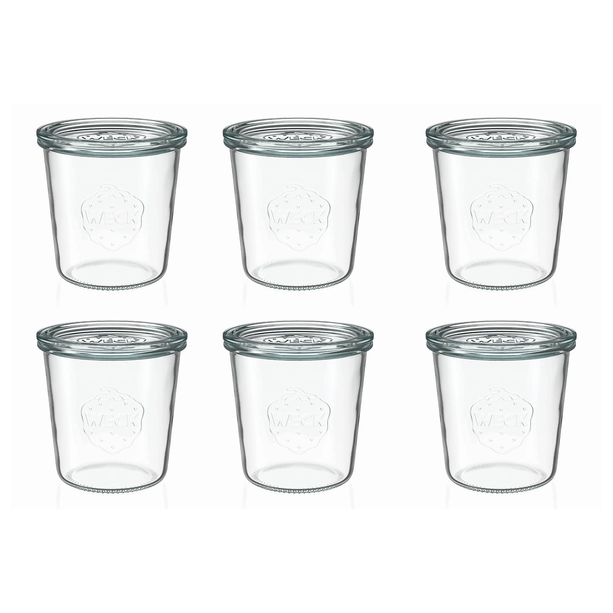 6x 580 ml Felfordítható WECK-üveg üvegfedéllel RR 100