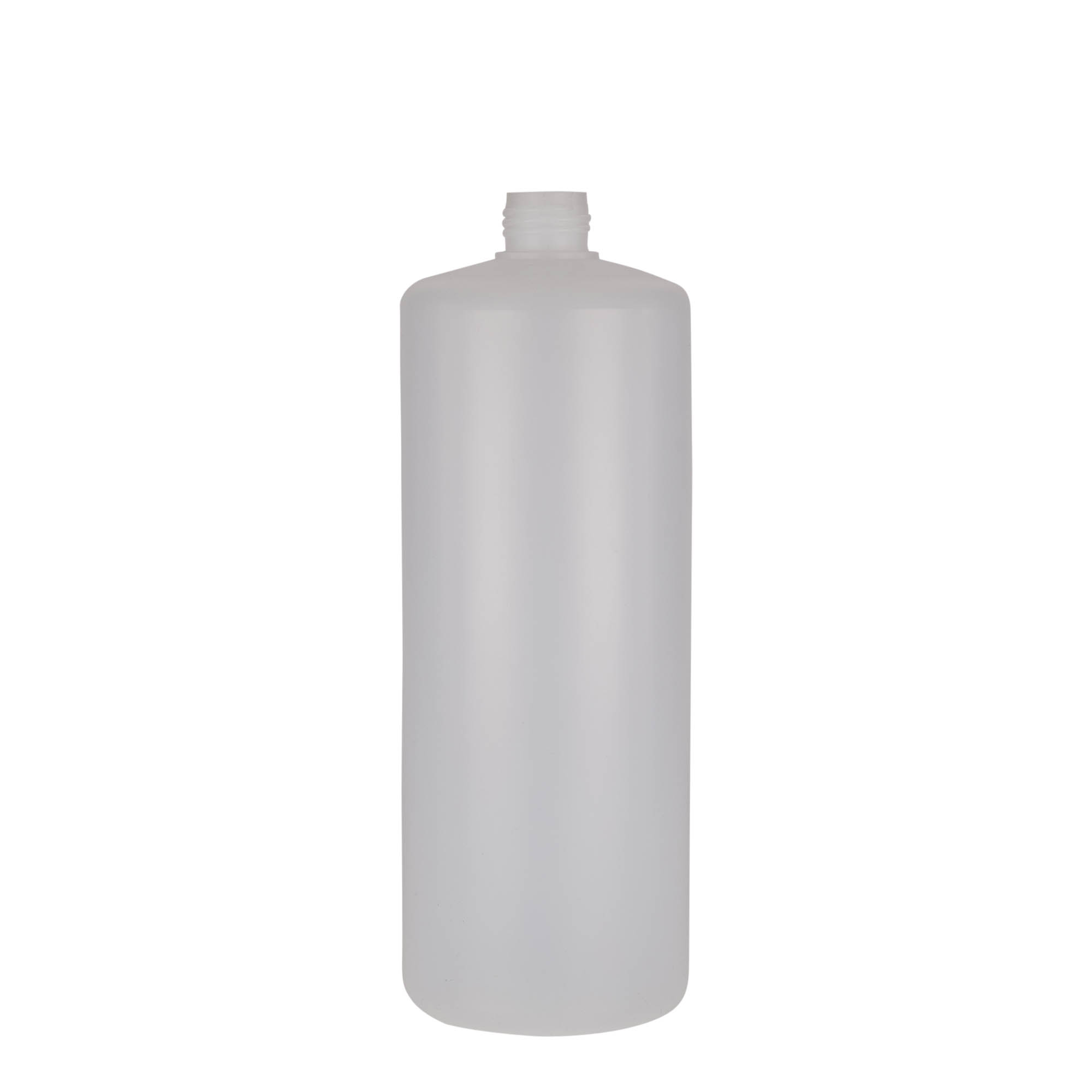 1.000 ml kerek palack, PE műanyag, természetes, nyílás: csavarzár 1.000 ml kerek palack, PE műanyag, természetes, nyílás: csavarzár