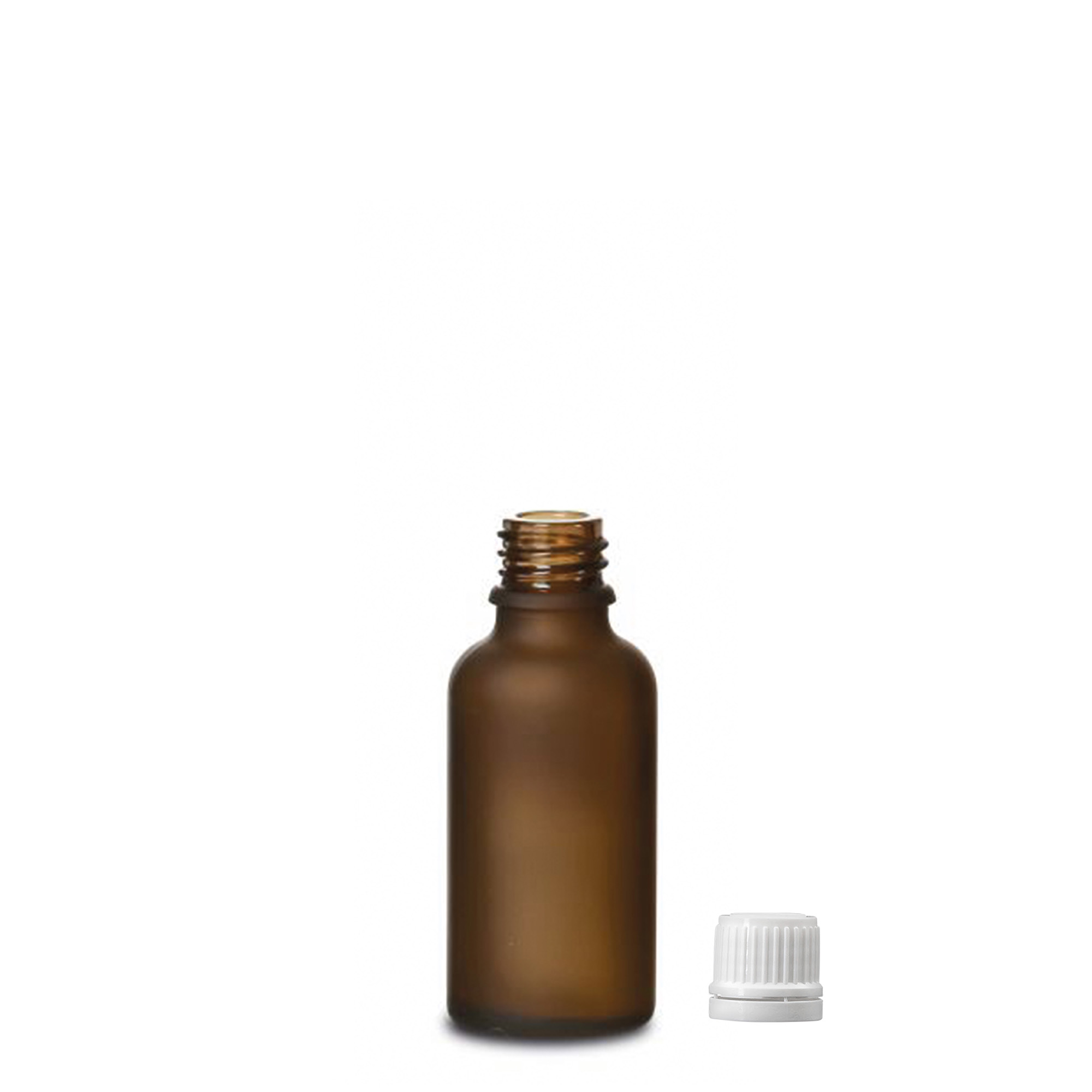 30 ml orvosi üveg, barna matt, nyílás: DIN 18