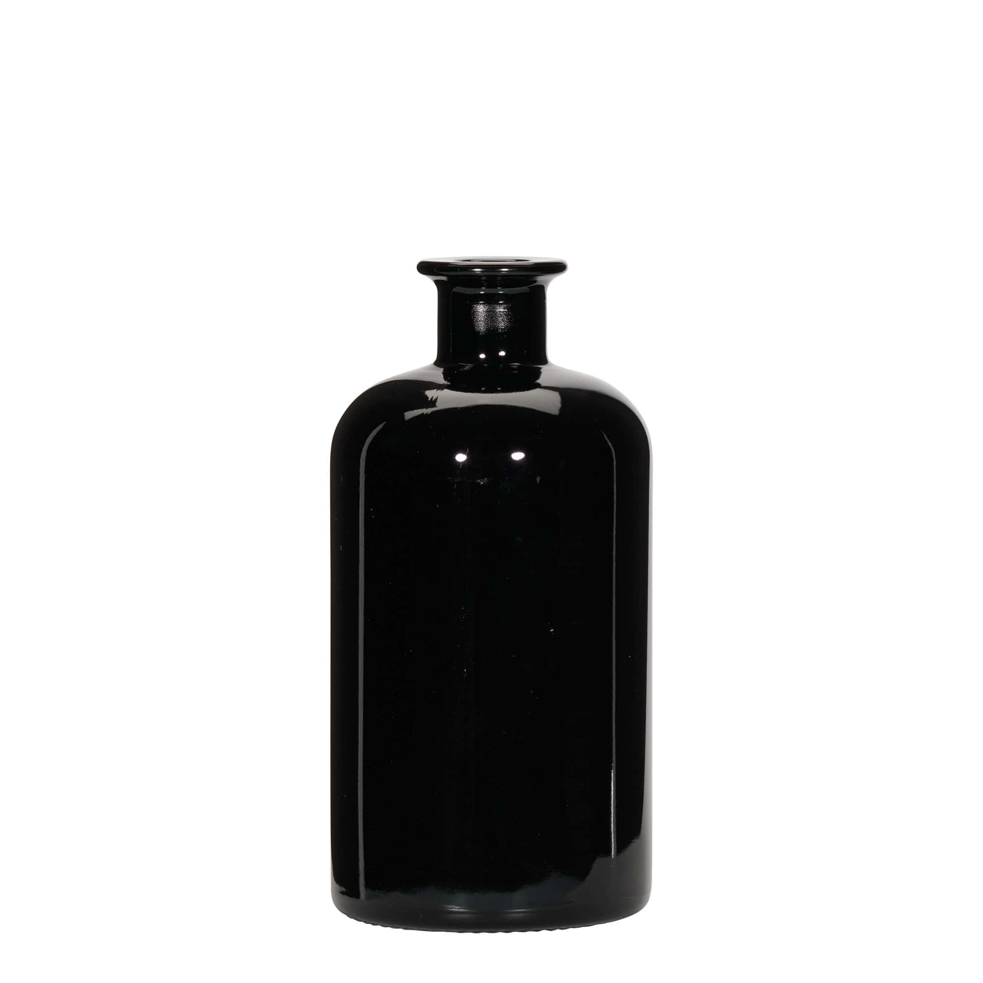 500 ml-es patikai üvegpalack, fekete, szájnyílás: parafadugó 500 ml-es patikai üvegpalack, fekete, szájnyílás: parafadugó