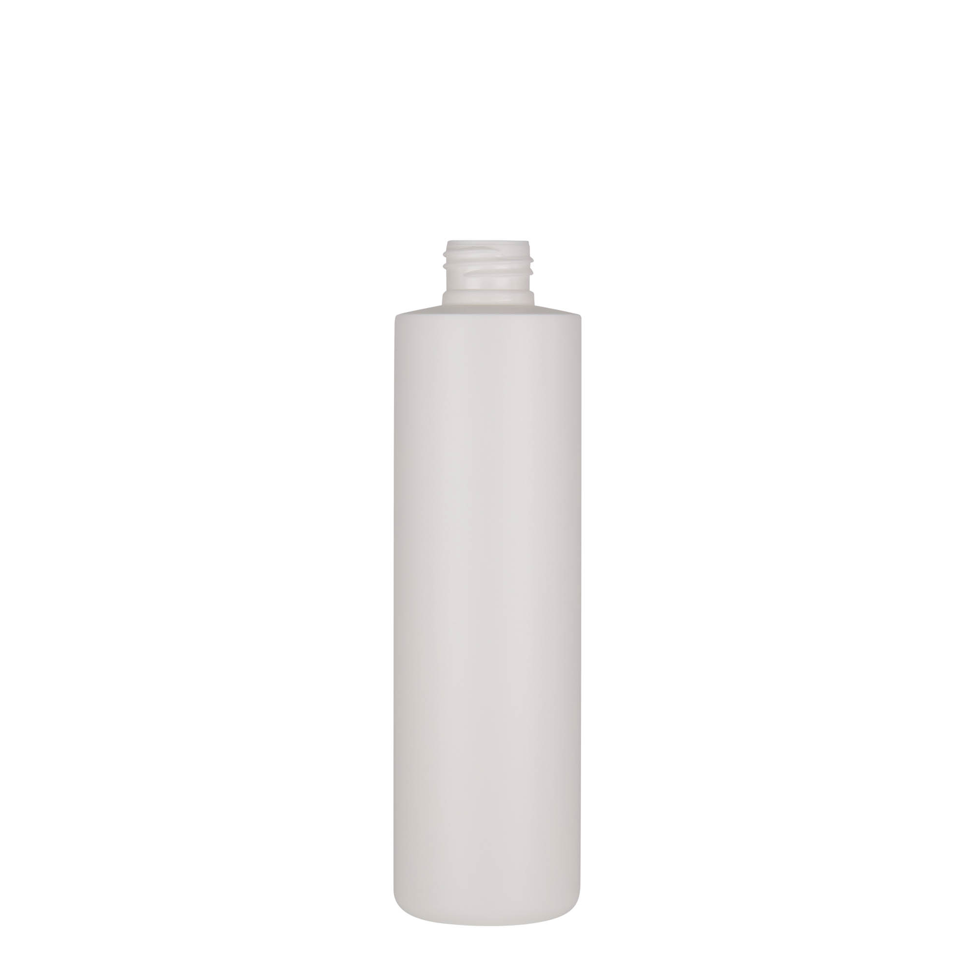 250 ml műanyag palack 'Pipe', zöld HDPE, fehér, nyílás: 24/410