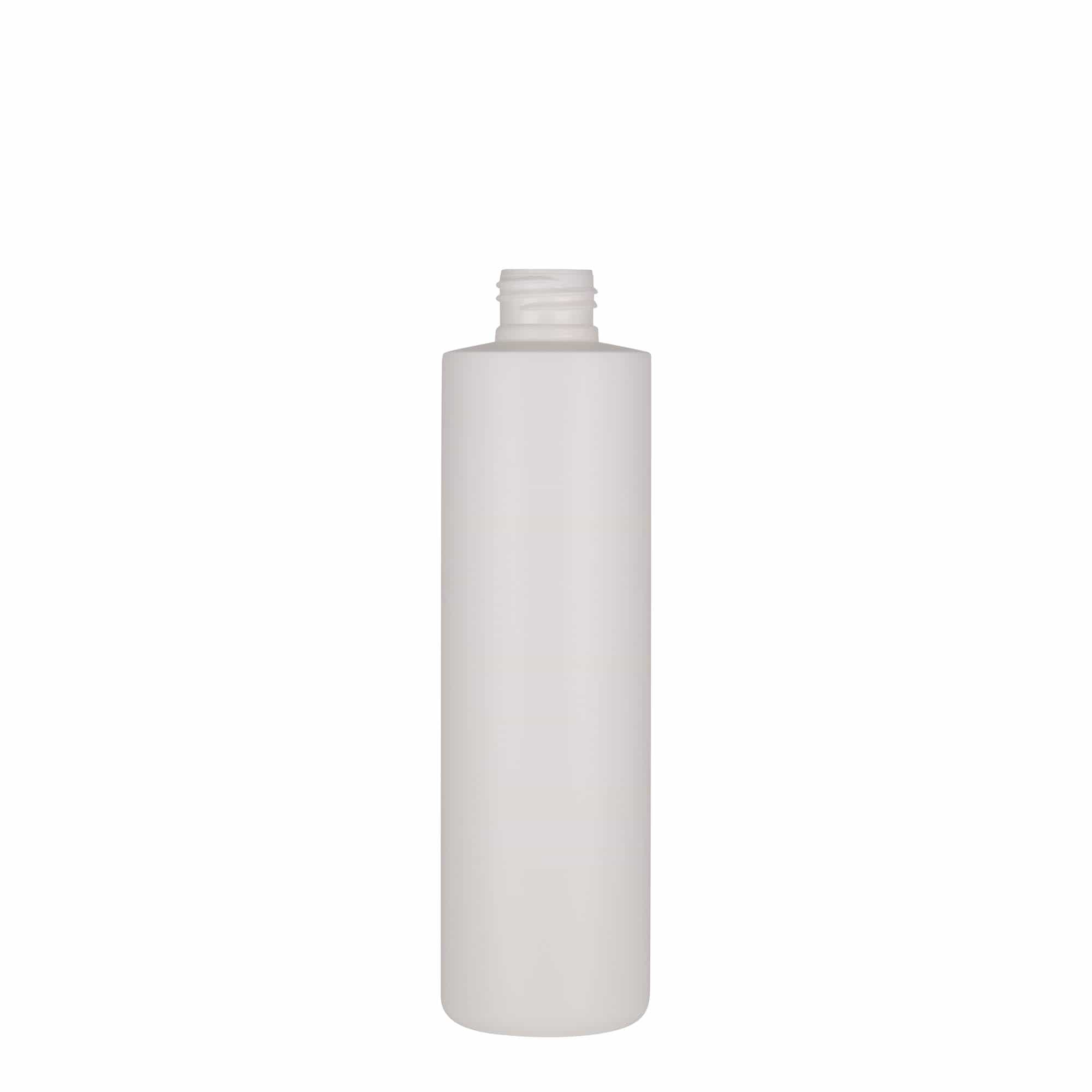 250 ml műanyag palack 'Pipe', zöld HDPE, fehér, nyílás: 24/410