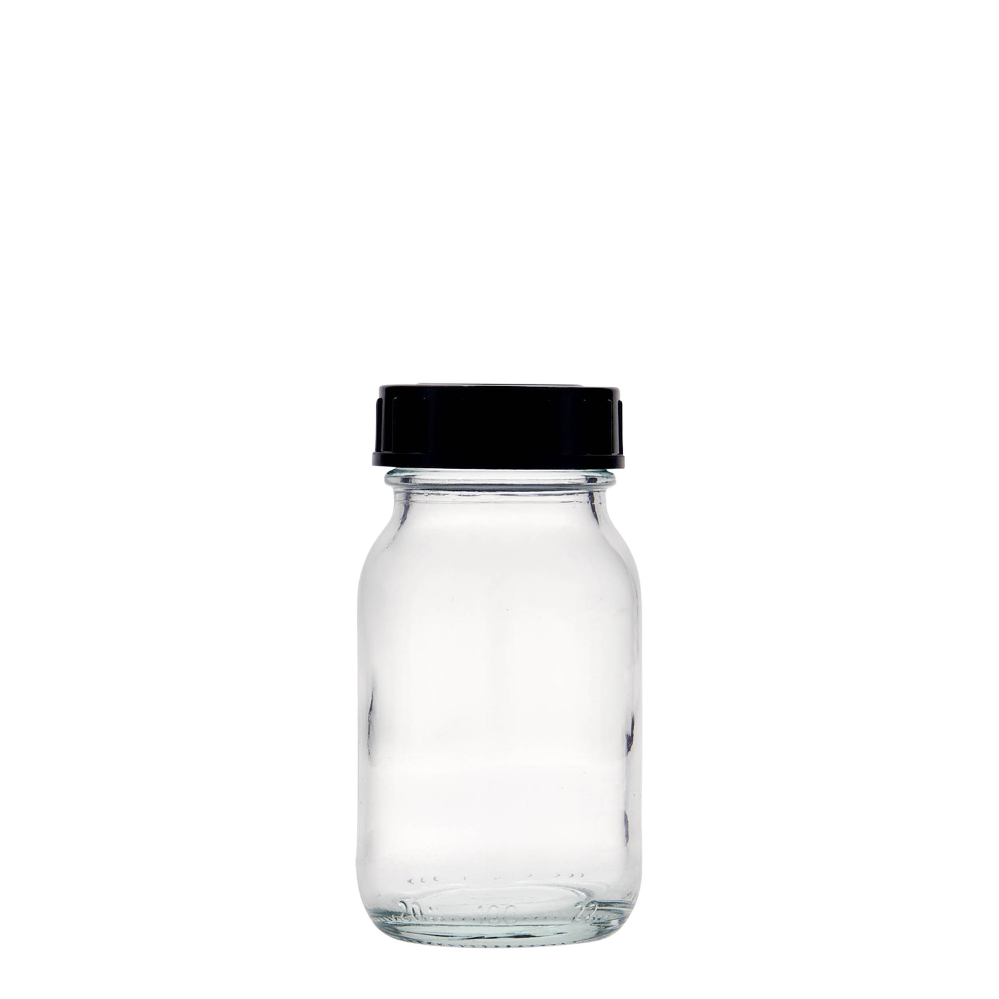 100 ml széles nyakú üveg, nyílás: DIN 40 100 ml széles nyakú üveg, nyílás: DIN 40