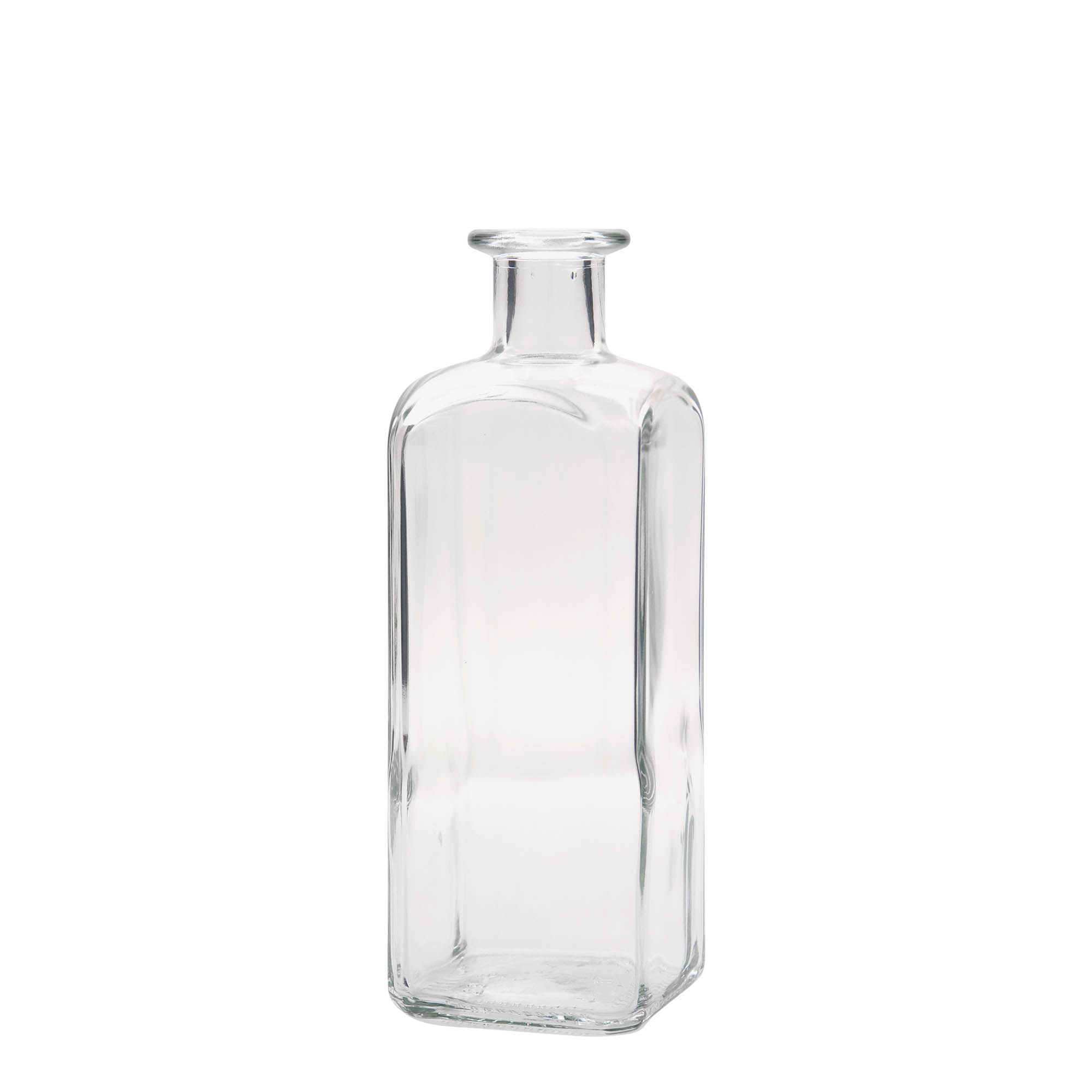 500 ml üvegpalack Apotheker Carré, négyzet alakú, nyílás: parafa
