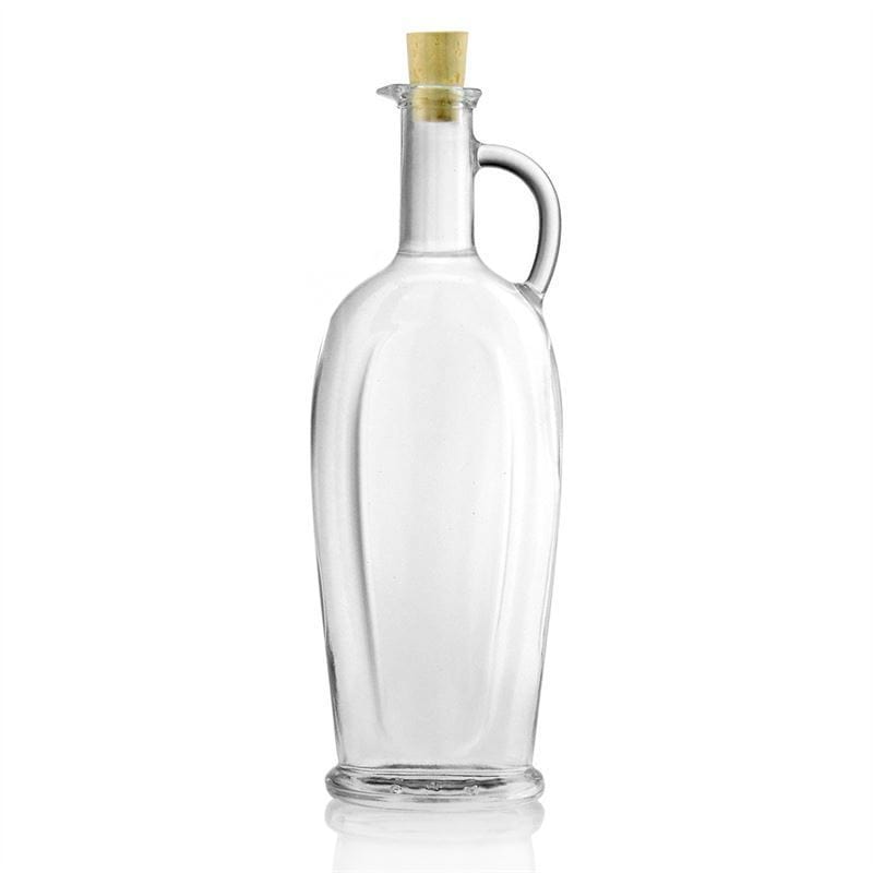 500 ml üvegpalack 'Eleganta', ovális, nyílás: parafa