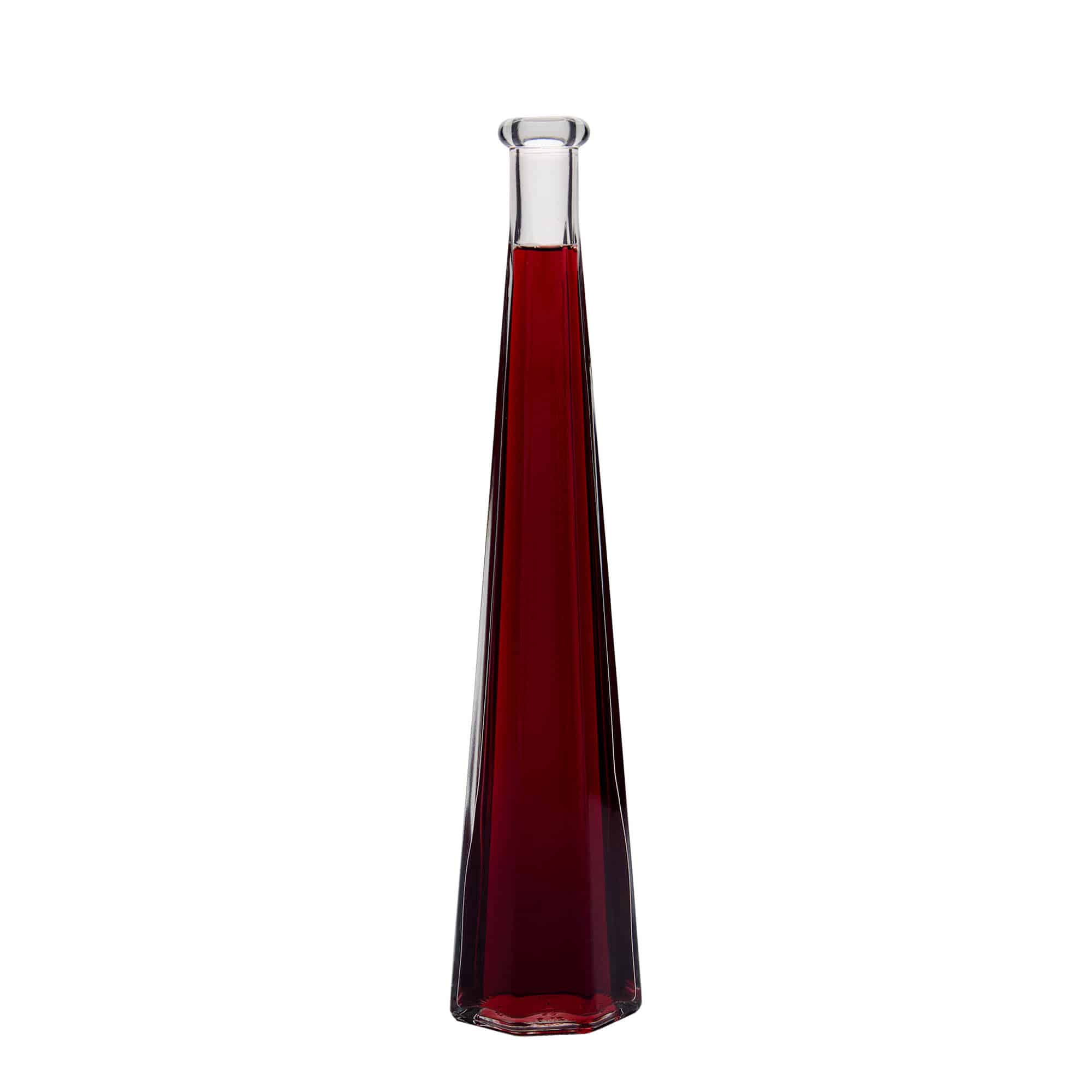 200 ml üvegpalack 'Dama Sexta', hatszögletű, nyak: parafa