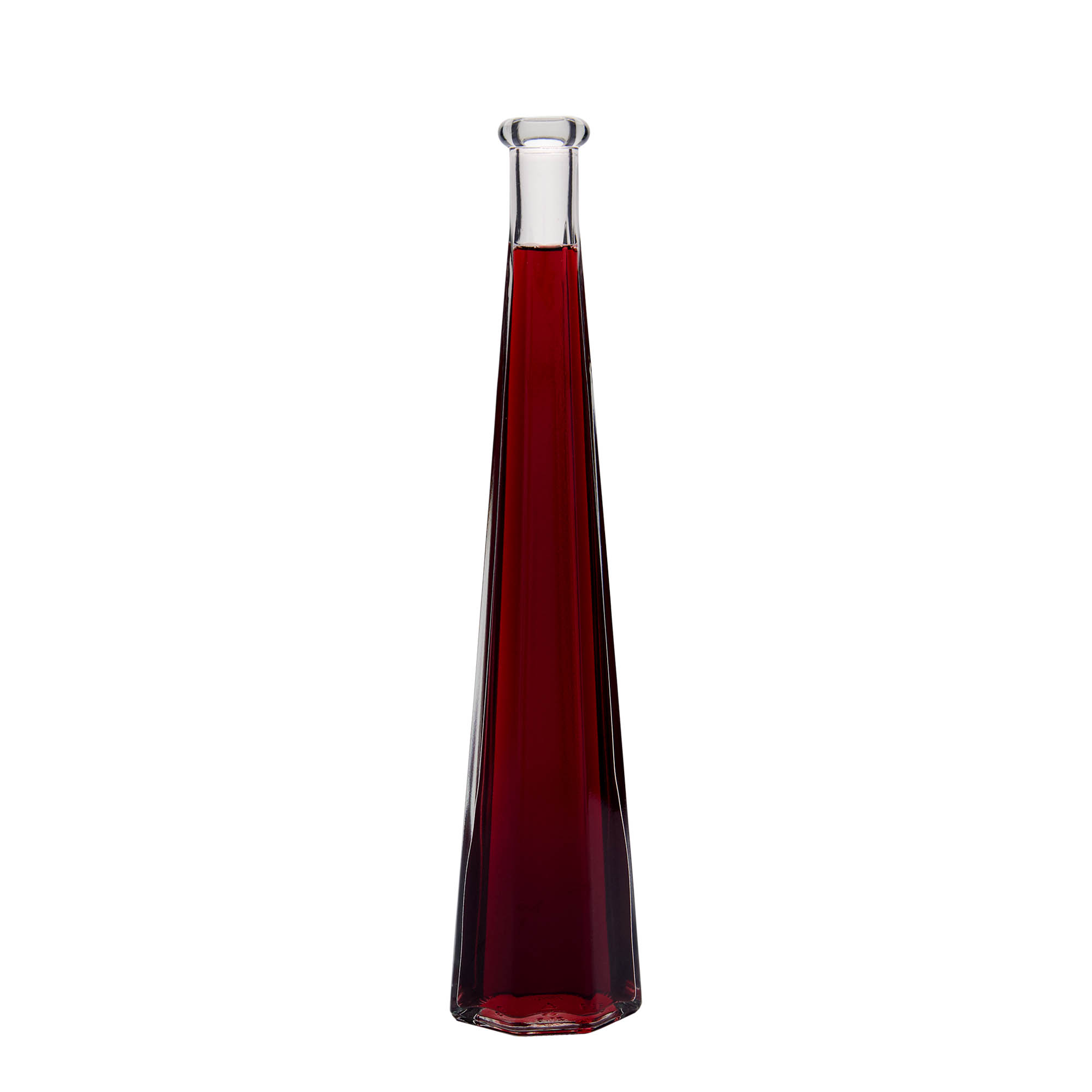 200 ml üvegpalack 'Dama Sexta', hatszögletű, nyak: parafa