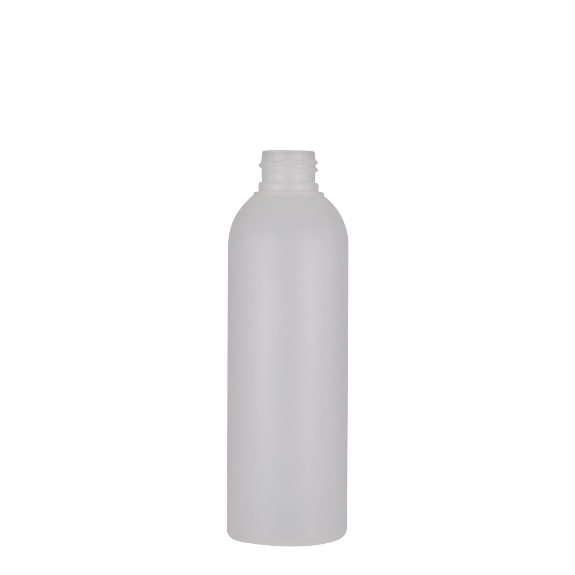 200 ml műanyag palack 'Tuffy', HDPE, természetes, nyakméret: 24/410