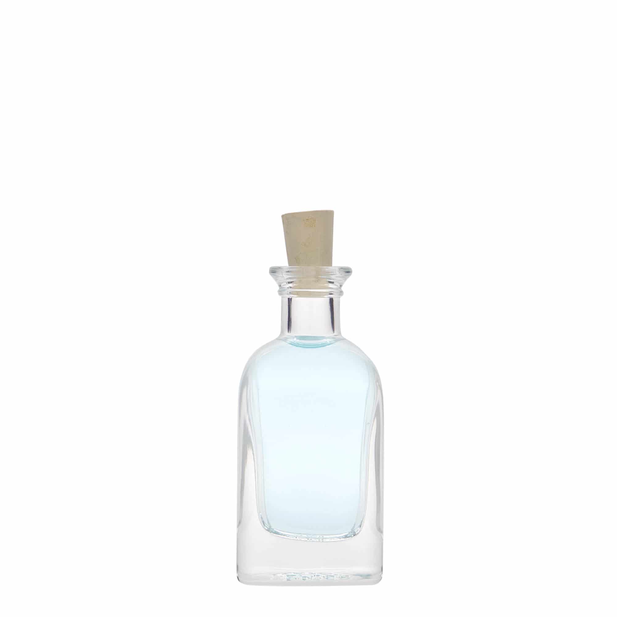 40 ml üvegfiola Apotheker Carré, négyzet alakú, nyílás: parafa
