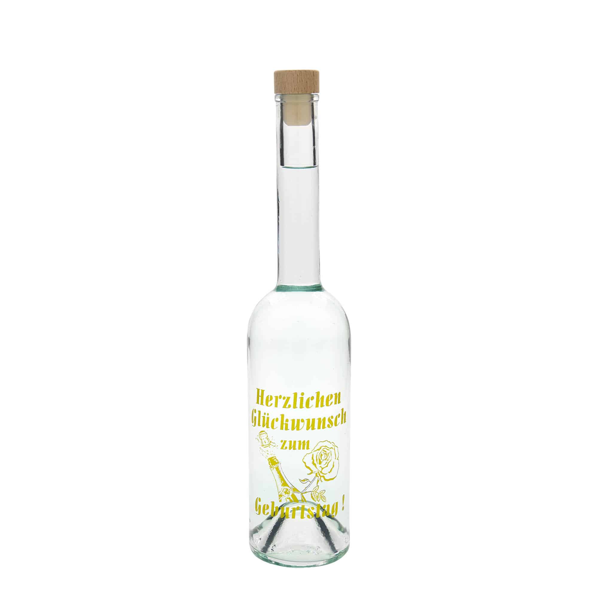 500 ml-es üvegpalack Maximo 'Karnevál' nyomattal, szájnyílás: parafadugó