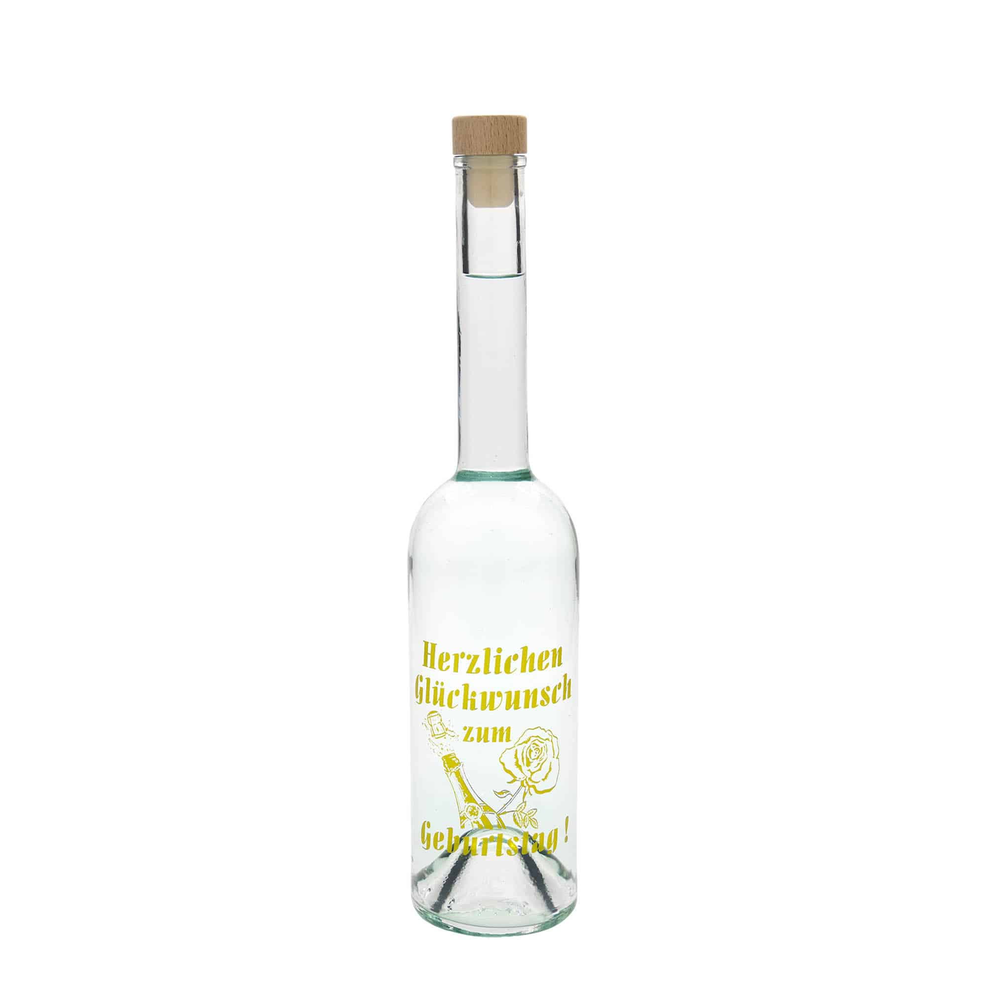 500 ml üvegpalack Maximo nyomtatott 'Karnevál', nyílás: parafa