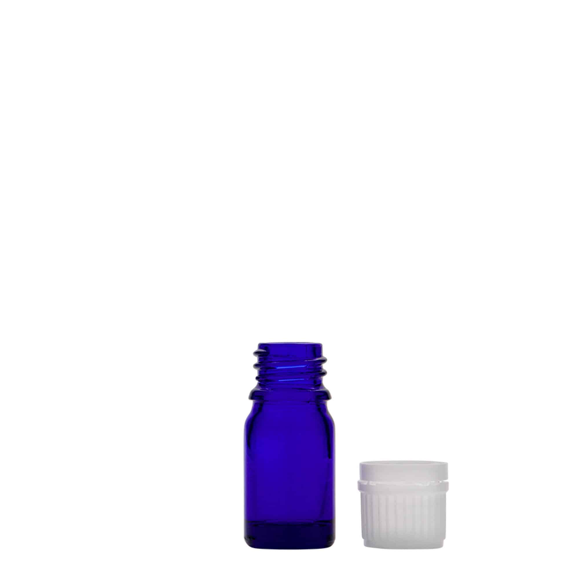 5 ml orvosi üveg, üveg, királykék, nyílás: DIN 18