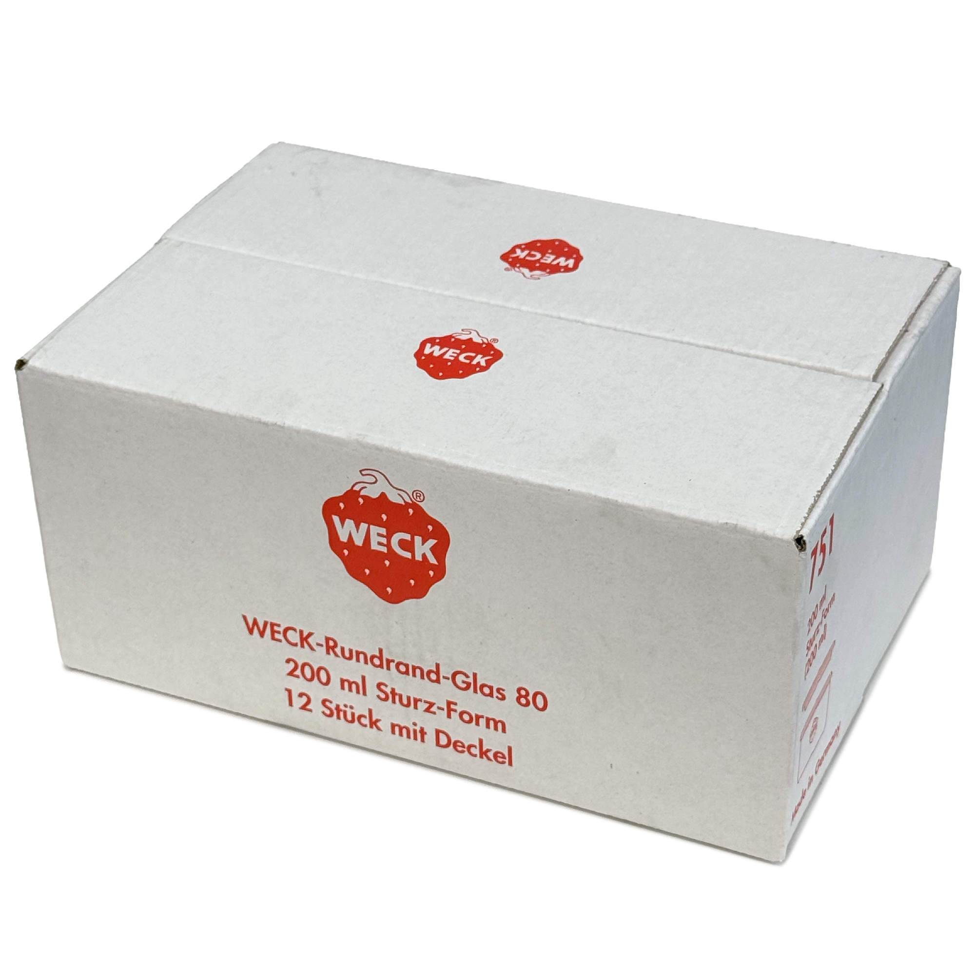 12x 200 ml Felfordítható WECK-üveg üvegfedéllel RR 80