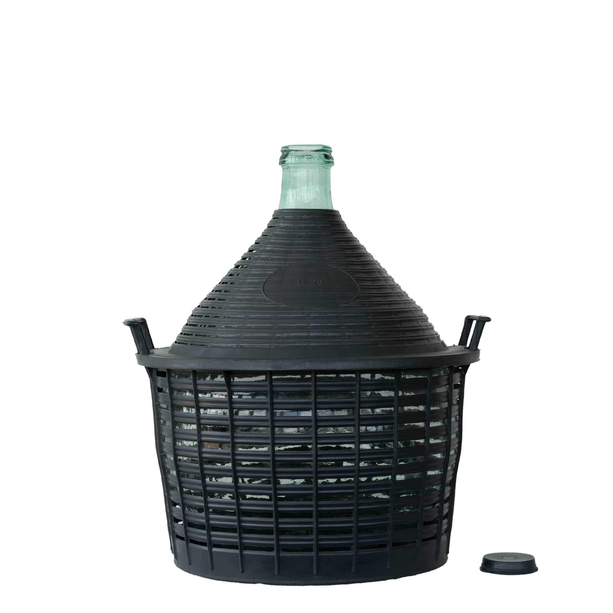 20 l ballonpalack keskeny nyakkal, üveg, nyílás: fedéllel ellátott száj