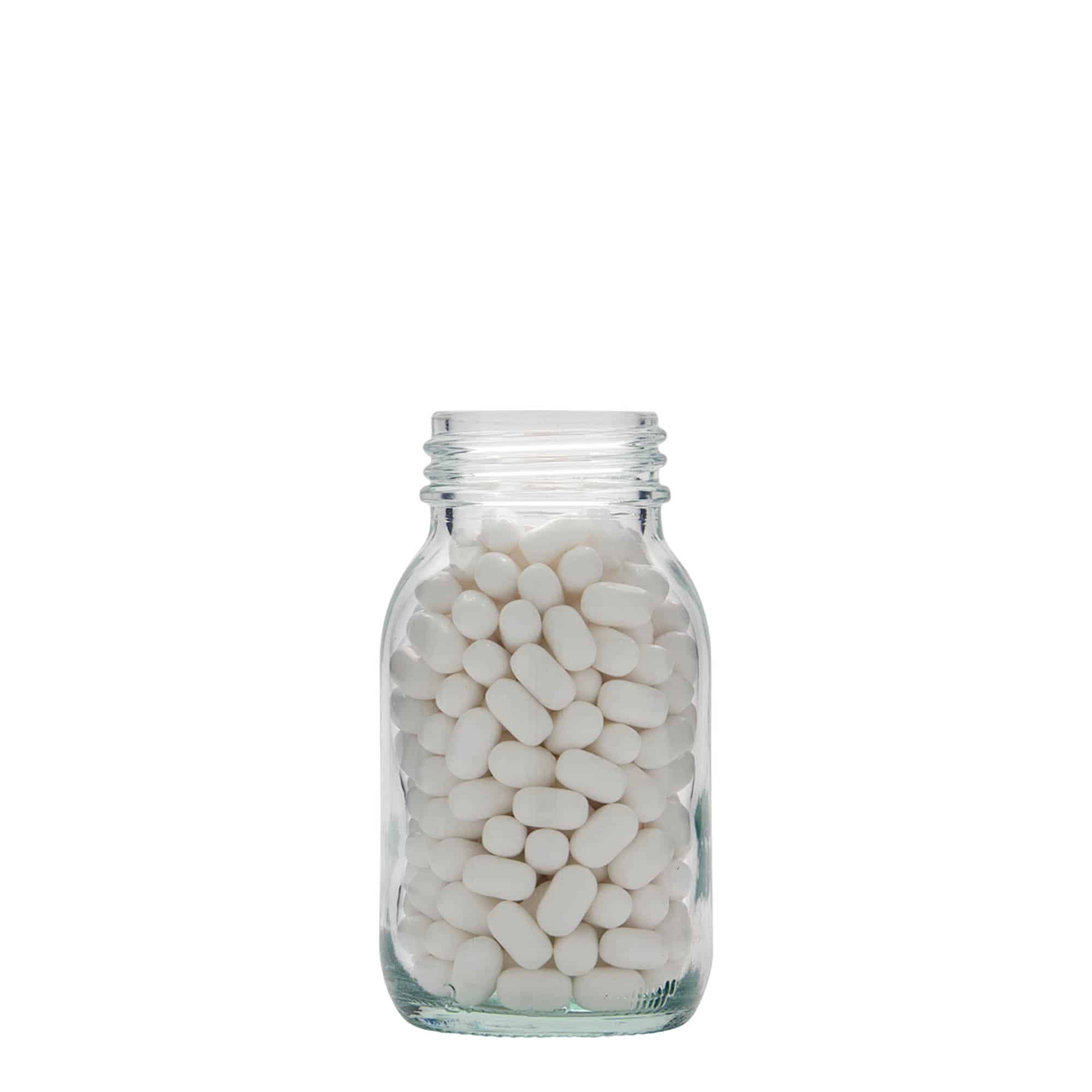 125 ml-es széles nyakú üveg, szájnyílás: DIN 40