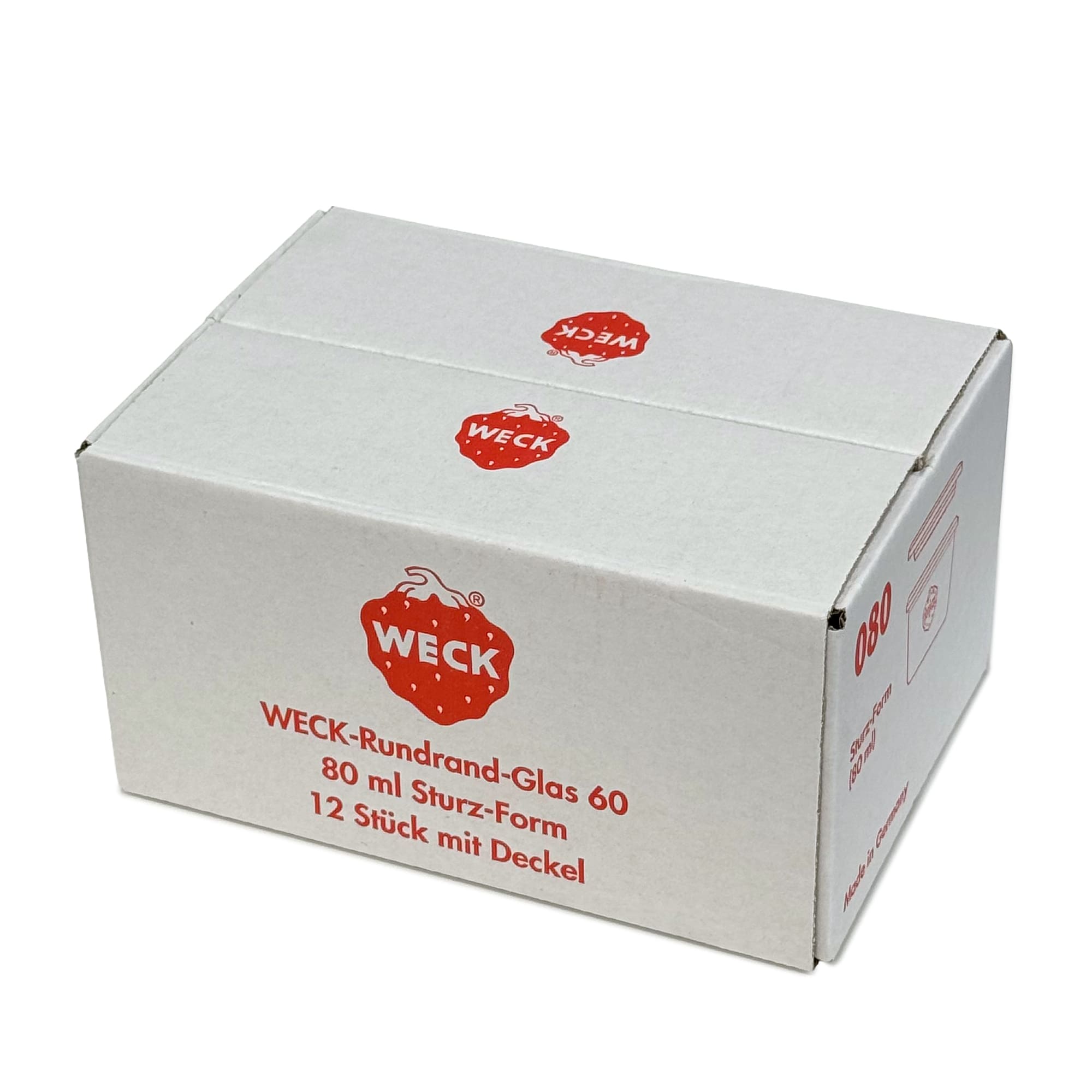 12x 80 ml Felfordítható WECK-üveg üvegfedéllel RR 60