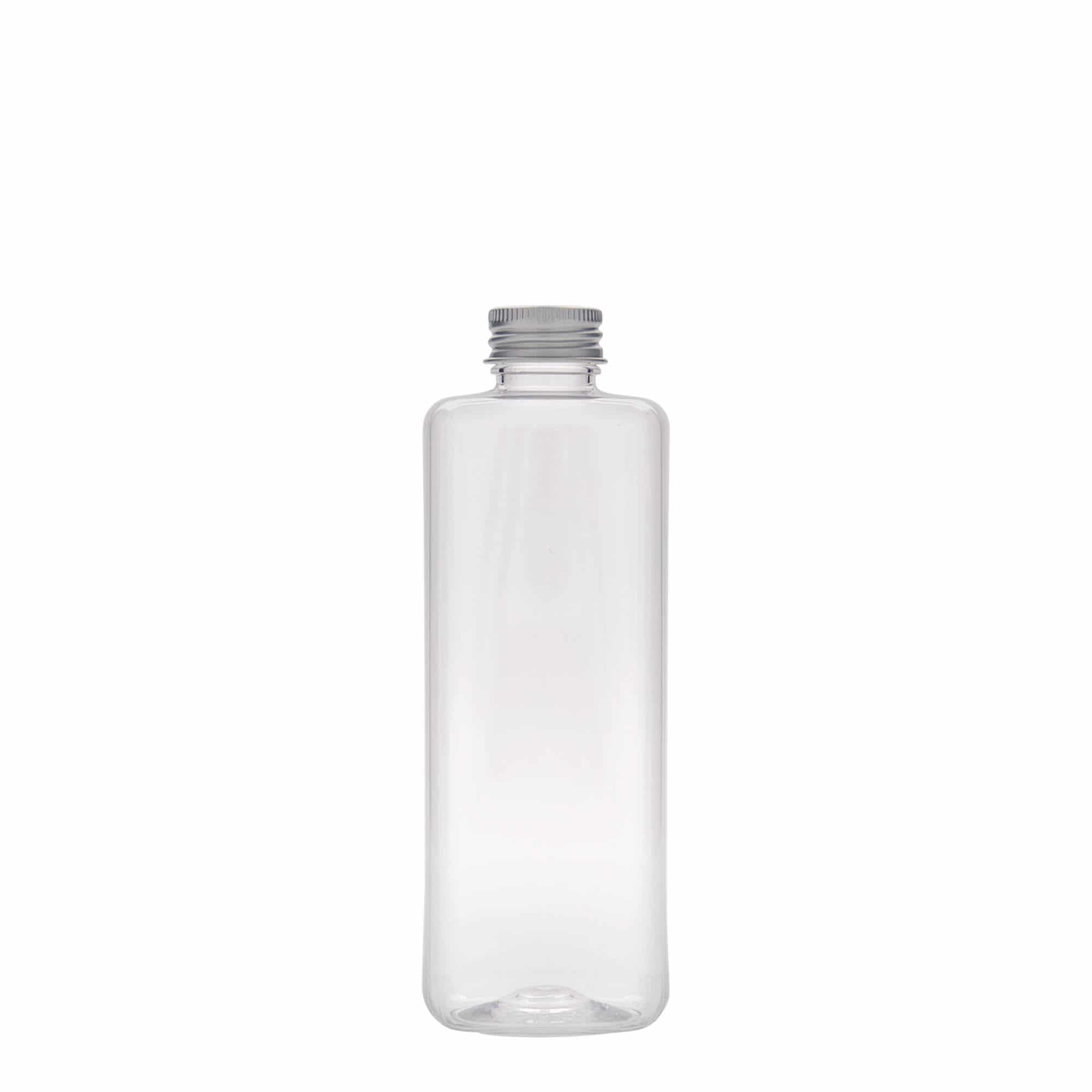 300 ml-es PET-palack 'Karl', négyzet alakú, műanyag, szájnyílás: 24/410