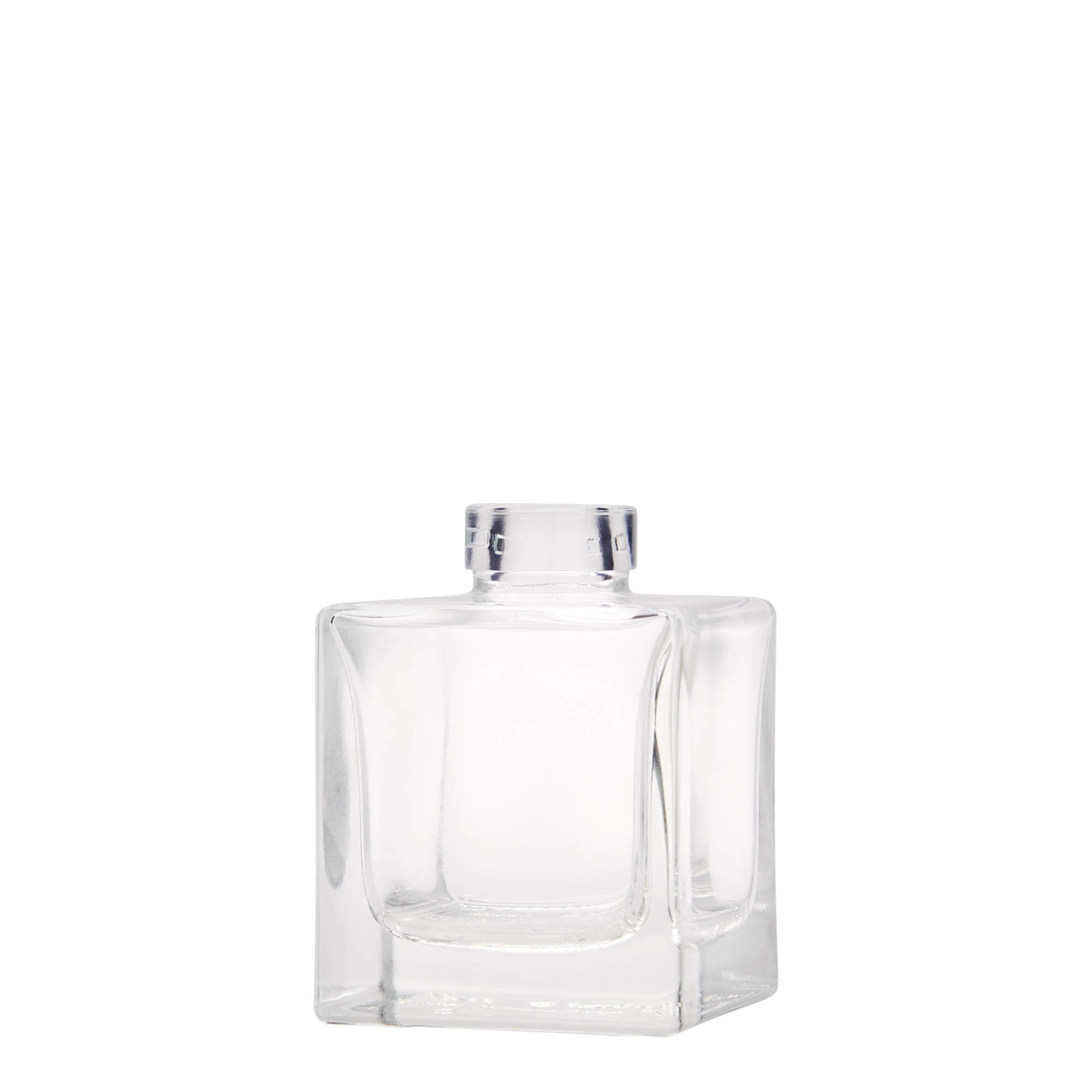 100 ml üvegpalack 'Cube', négyzet alakú, nyílás: parafa