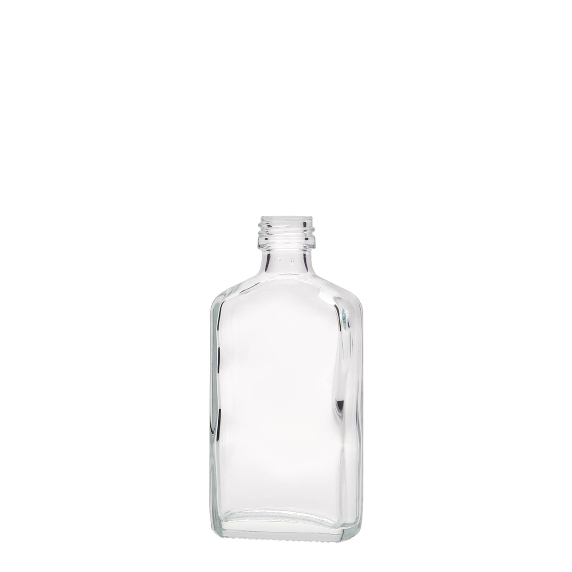 50 ml zsebflakon, téglalap alakú, üveg, nyílás: PP 18