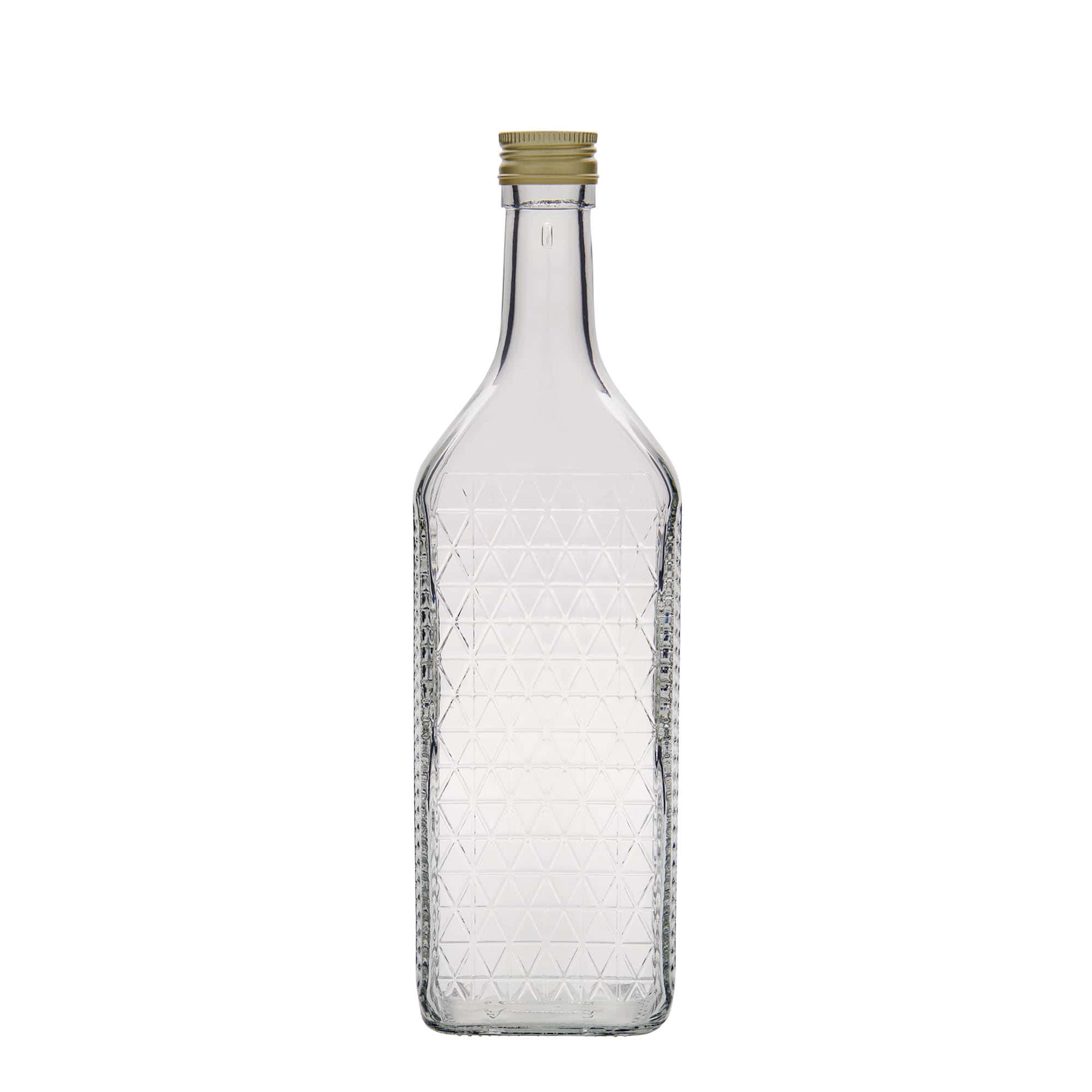 700 ml üvegpalack 'Caruso', téglalap alakú, nyílás: PP 31,5