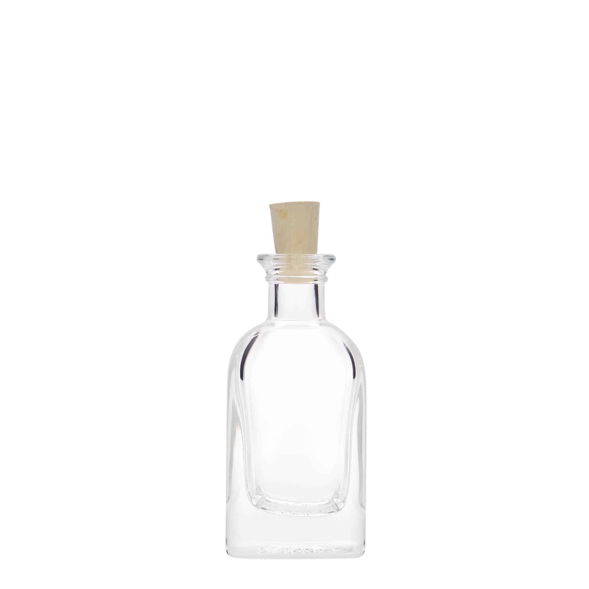 40 ml-es patikai üvegpalack Carré, négyzet alakú, szájnyílás: parafadugó 40 ml-es patikai üvegpalack Carré, négyzet alakú, szájnyílás: parafadugó