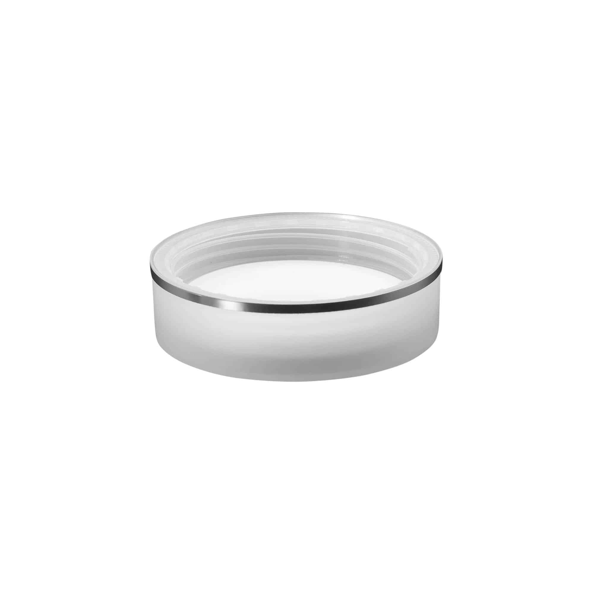Csavaros kupak 'Clear/Platin Edition', PP-műanyag, fehér, a következő szájnyíláshoz: 70/2P