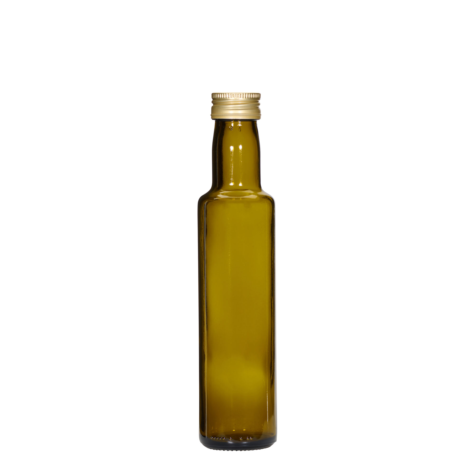 250 ml üveges palack 'Dorica', antikzöld, nyílás: PP 31,5